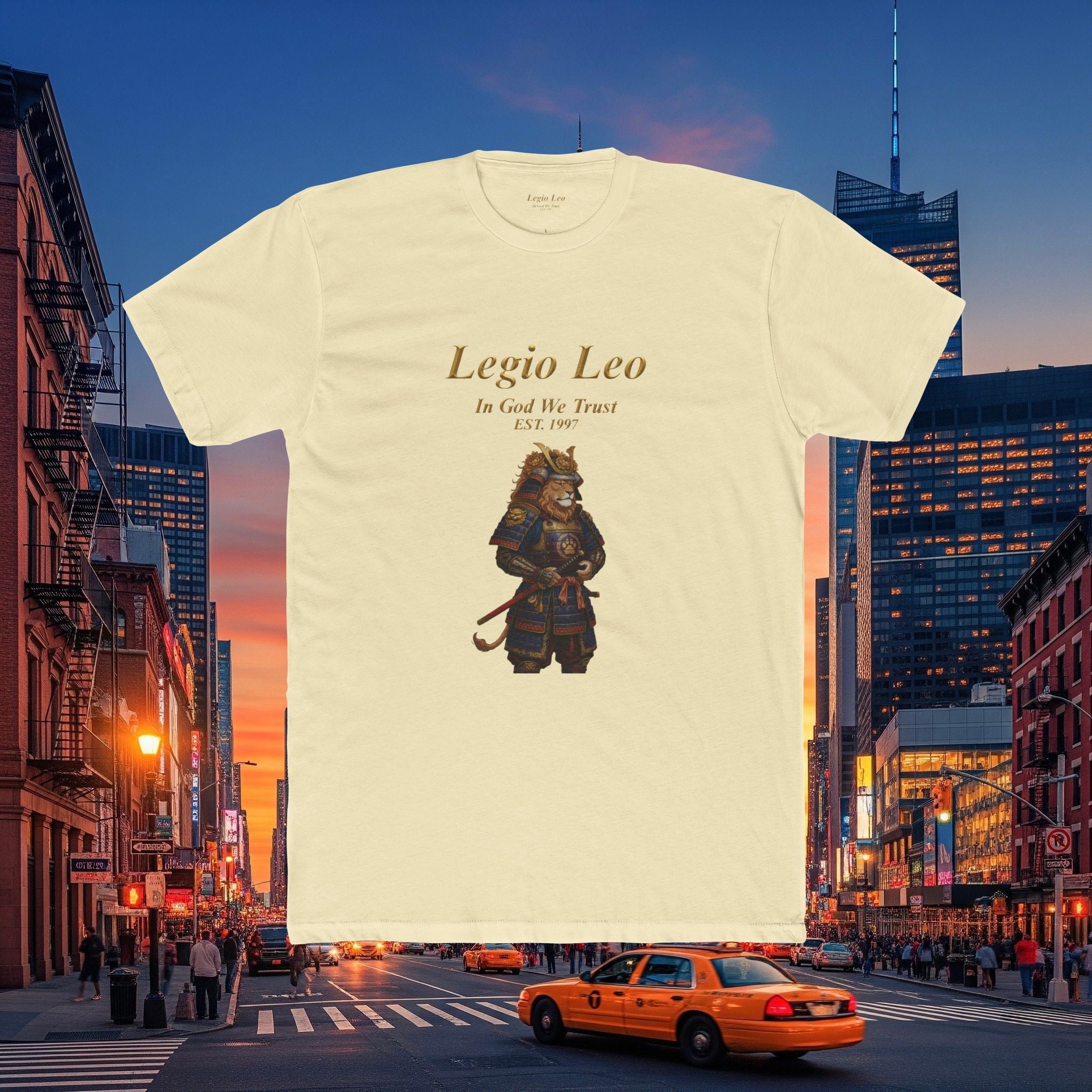 Legio Leo Warrior Cotton Crew Tee | Samurai Warrior Inspired Design