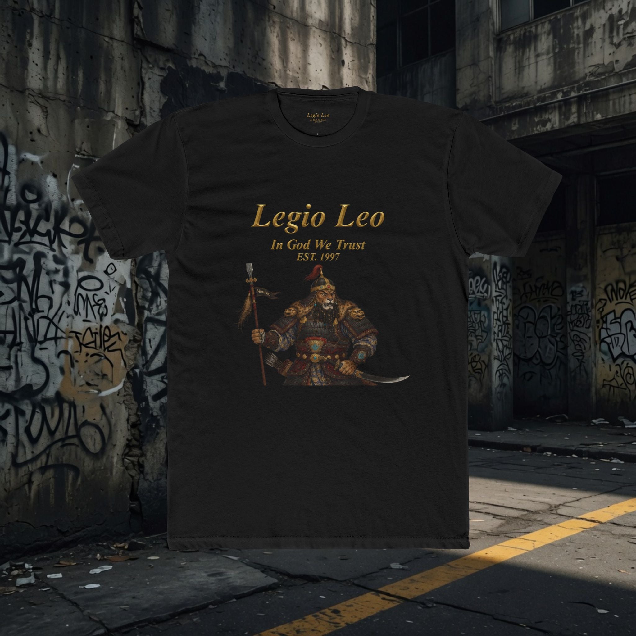 Legio Leo Warrior T-Shirt – “In God We Trust” Mongol Inspired Fighter Tee