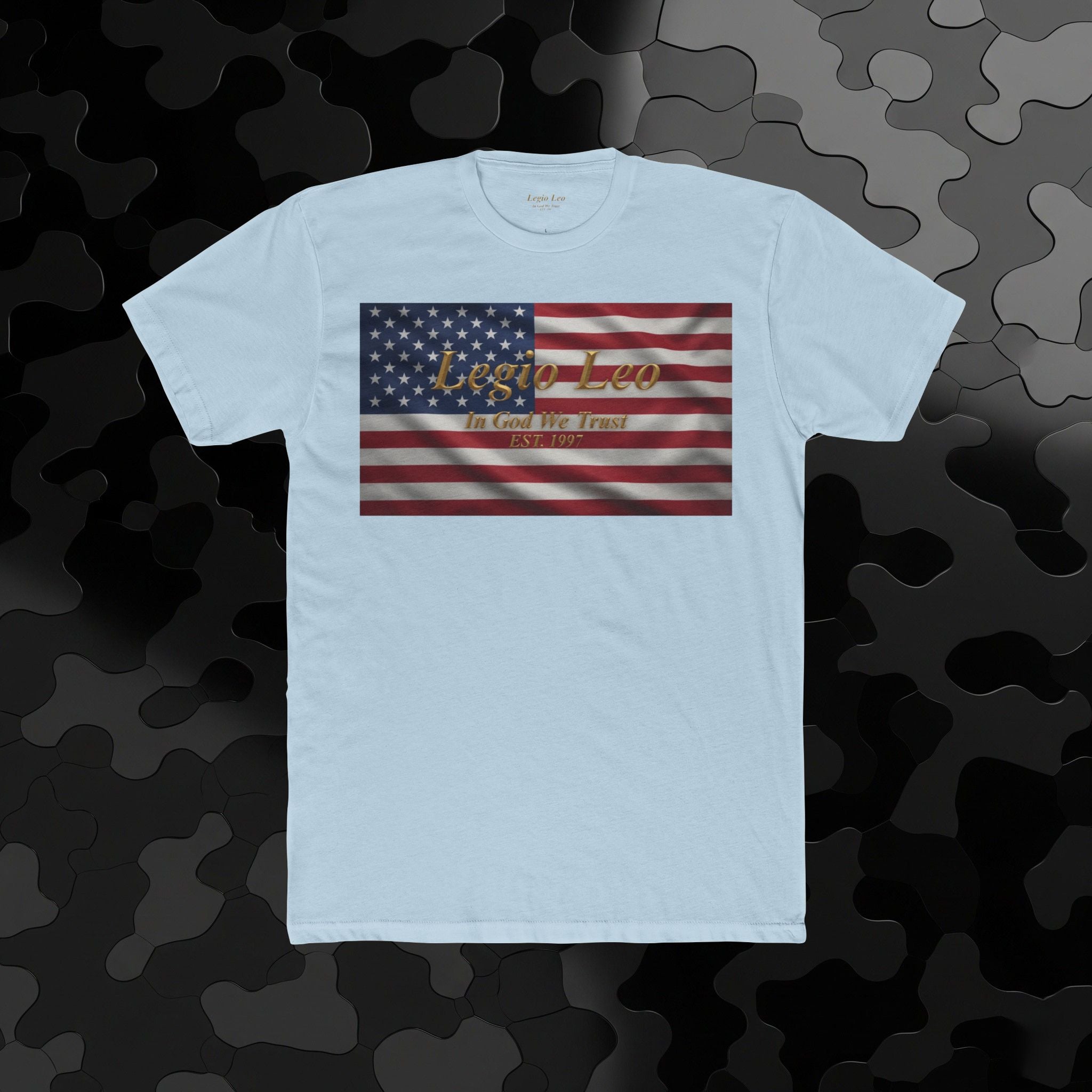 American Flag "Liberty" Tee — Vintage Patriotic Cotton T-Shirt