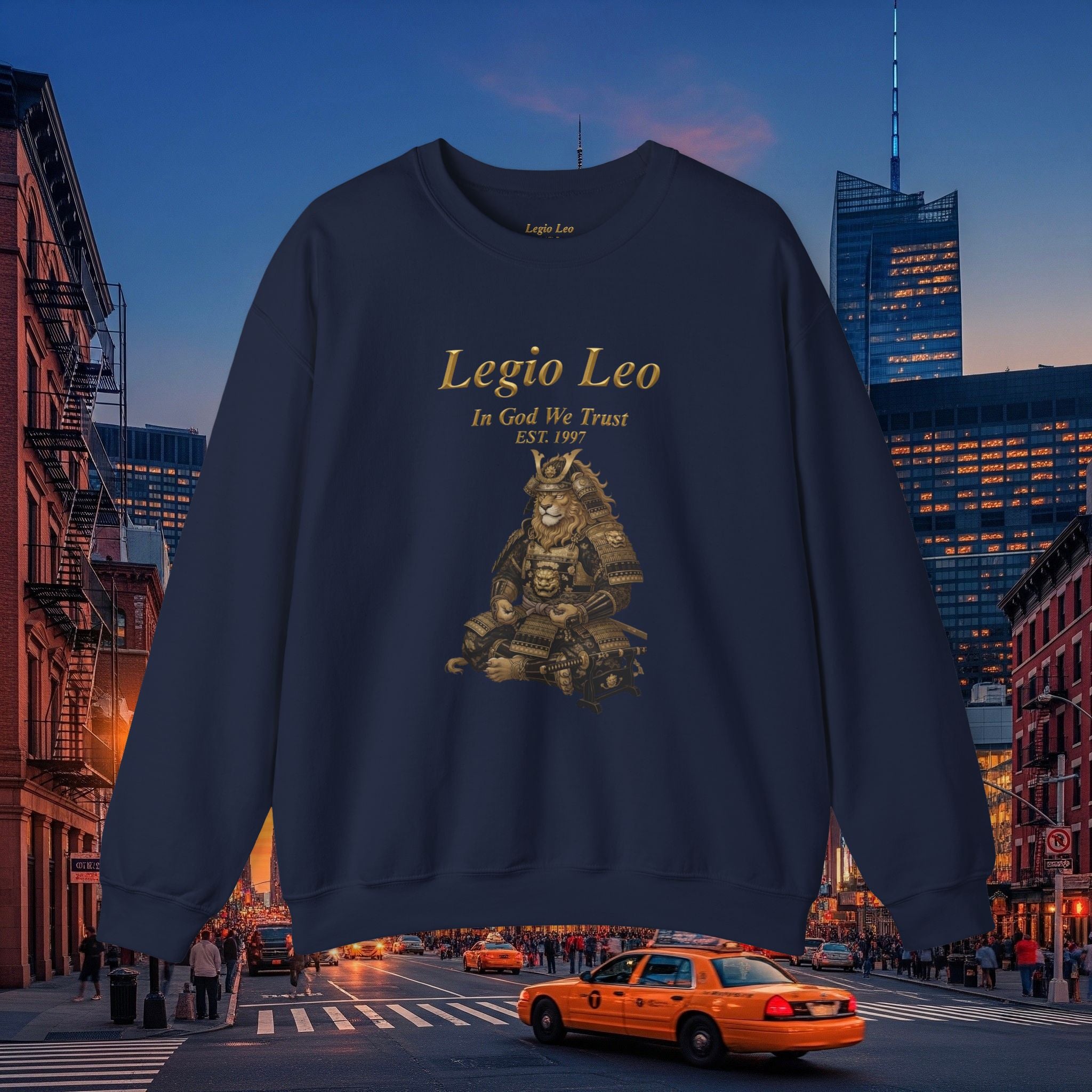 Legio Leo Cozy Crewneck Sweatshirt | Peaceful Samurai Warrior