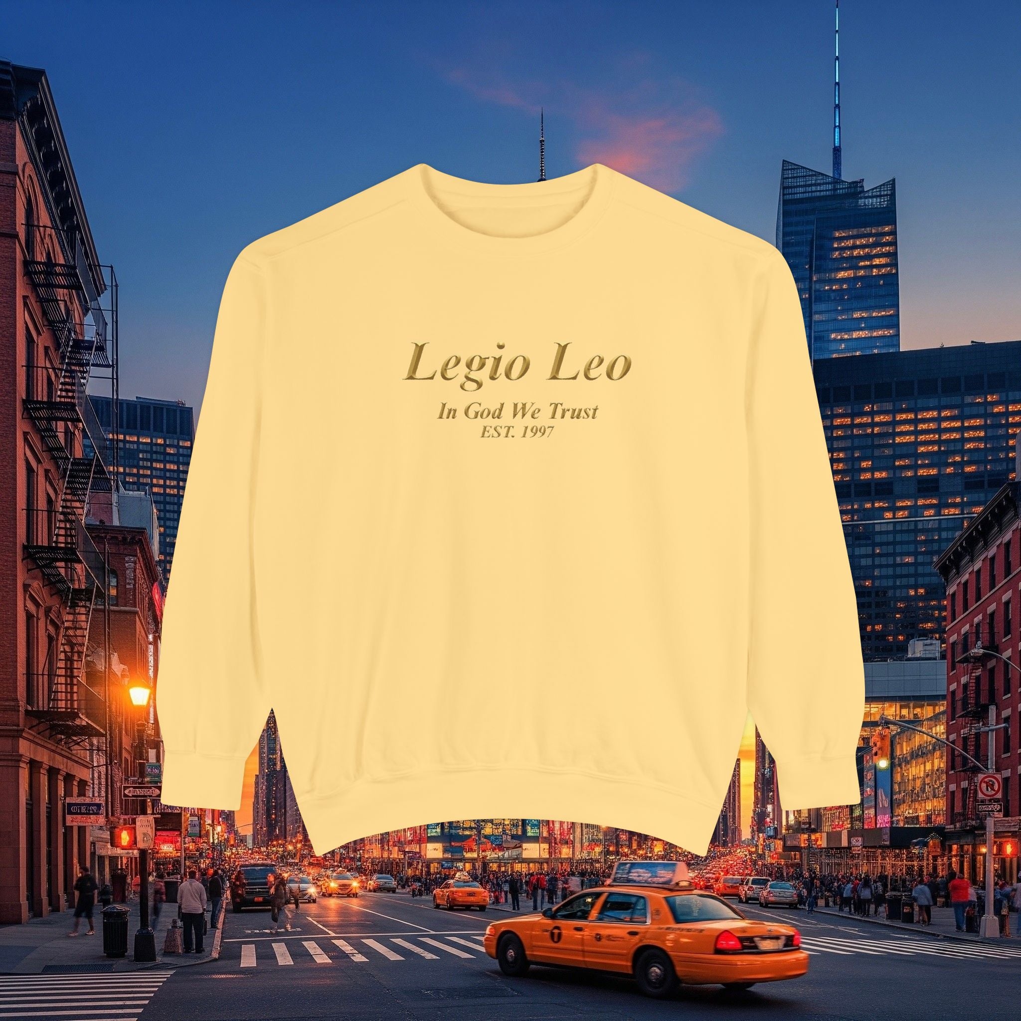 Legio Leo Sweatshirt – Minimal Gold Script Brothers 4 Life  Crewneck