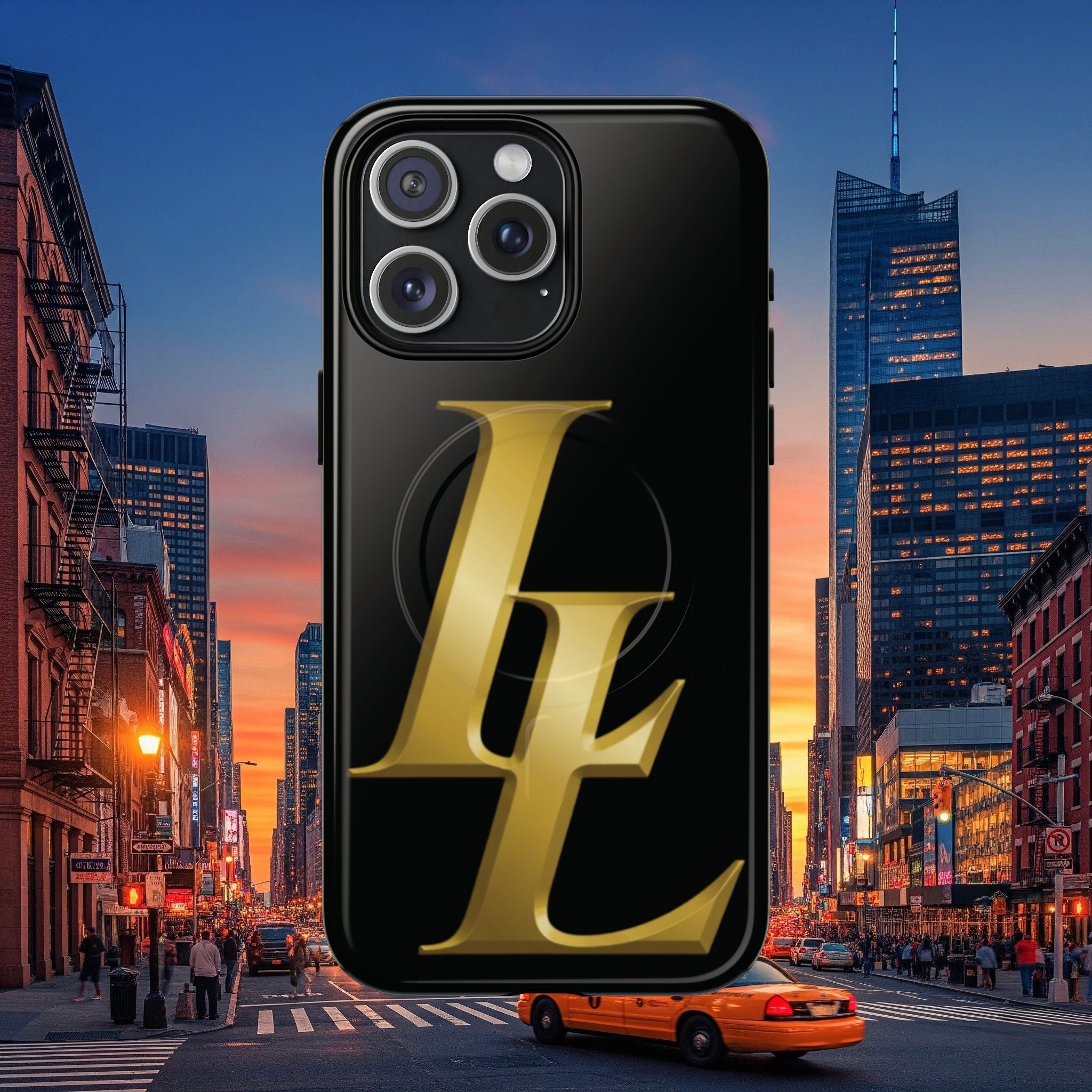Stylish Tough Magnetic Phone Case | Overlapping L’s Design