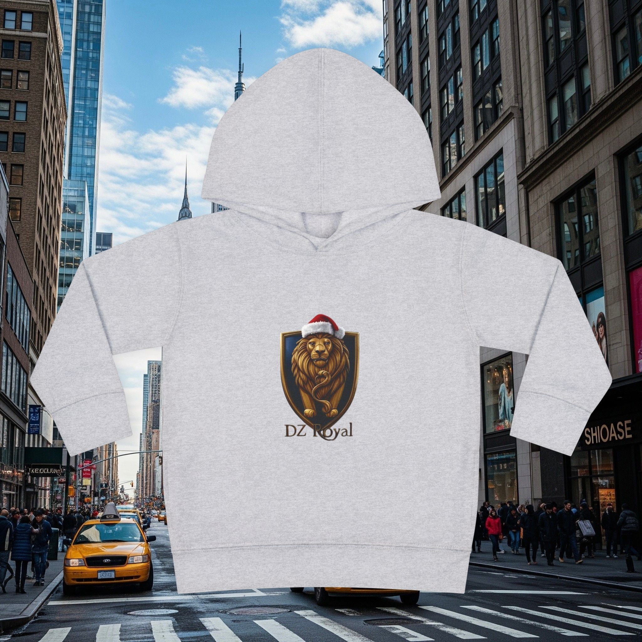 DZ Royal Christmas Toddler Pullover Fleece Hoodie (Grown Lion)