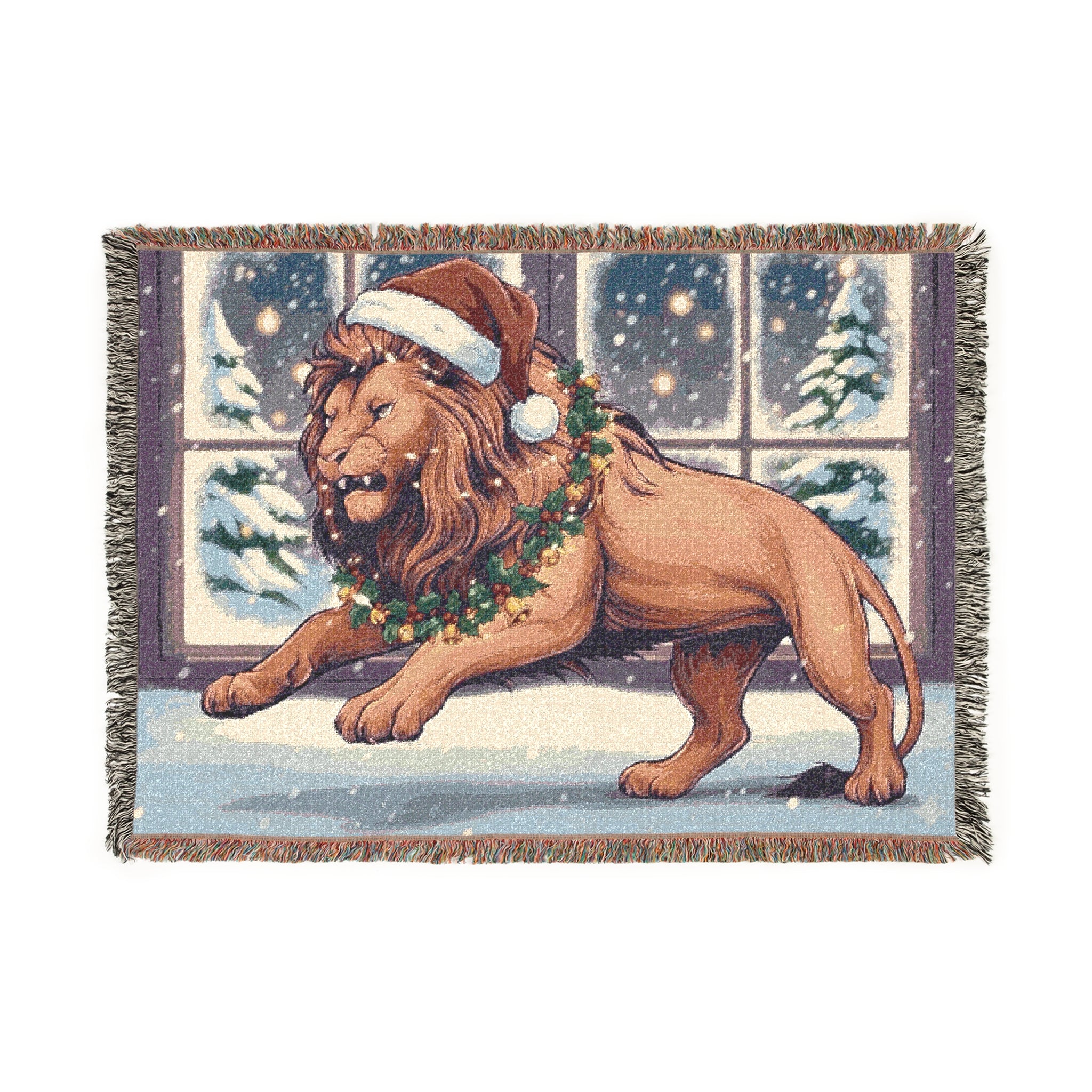 Festive Legio Leo by DZ Royal Woven Blanket for Cozy Winter Nights