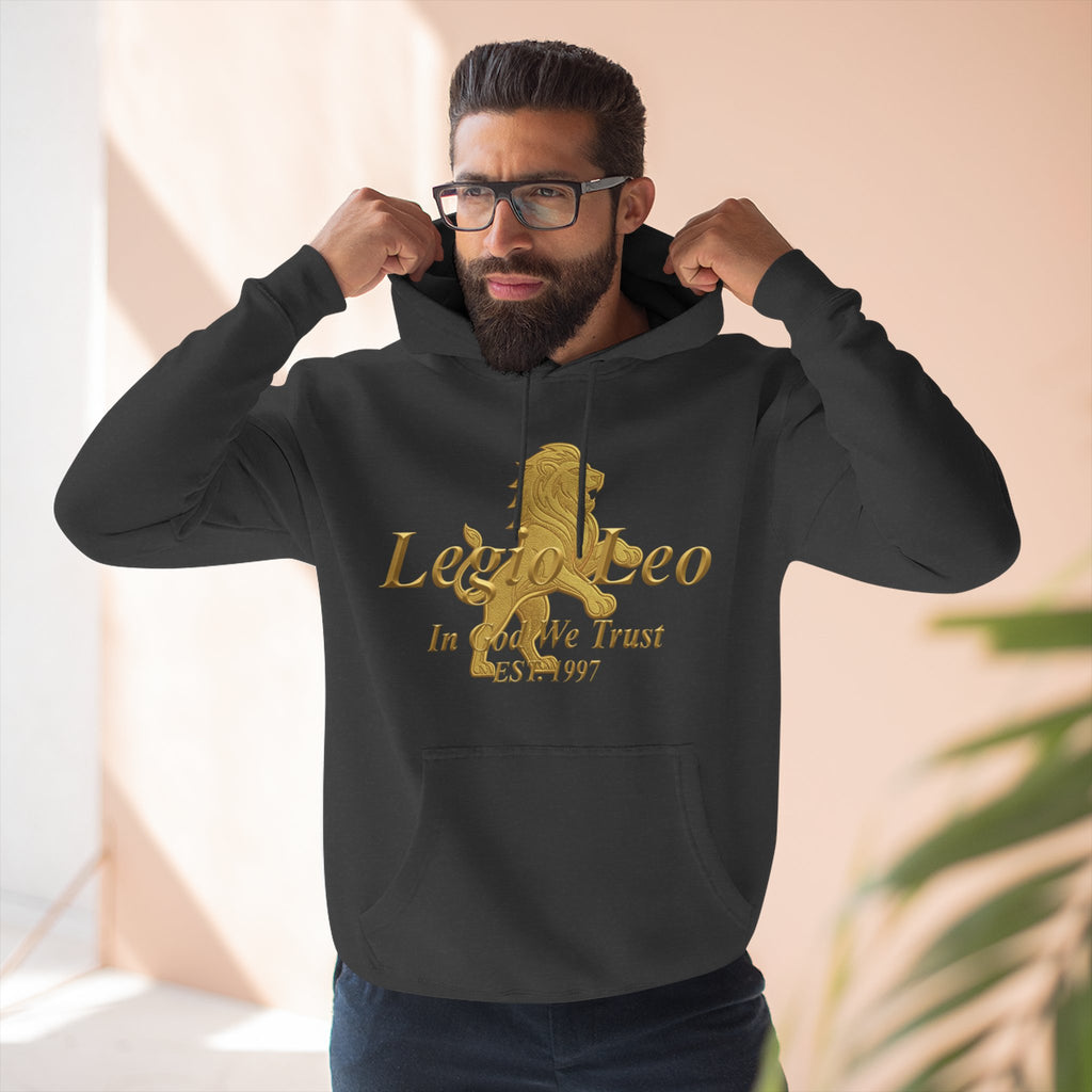 Legio Leo Golden Edition Fleece Hoodie – Minimal Gold Script Pullover