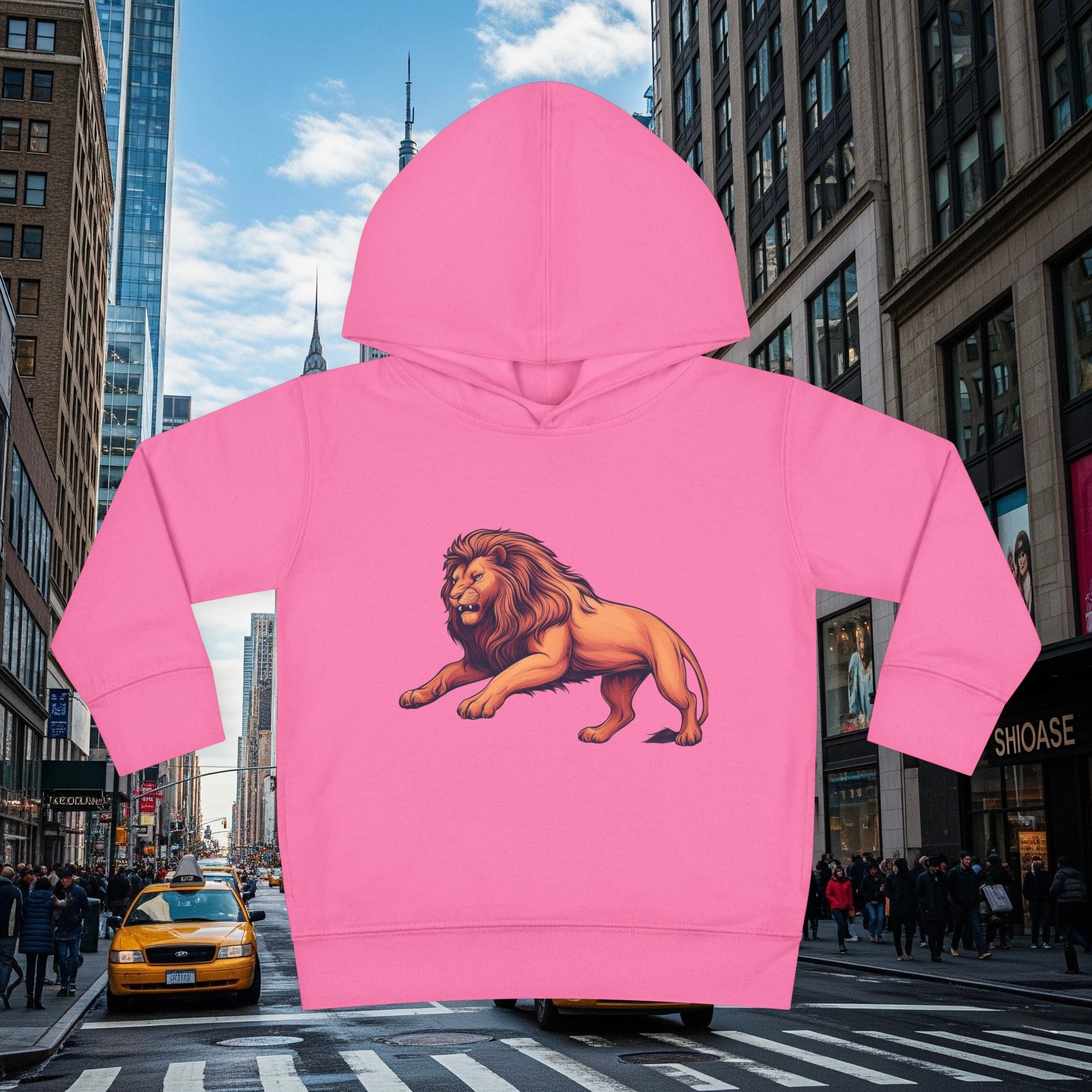 Legio Leo’s Toddler Pullover Fleece Hoodie (Grown Lion)
