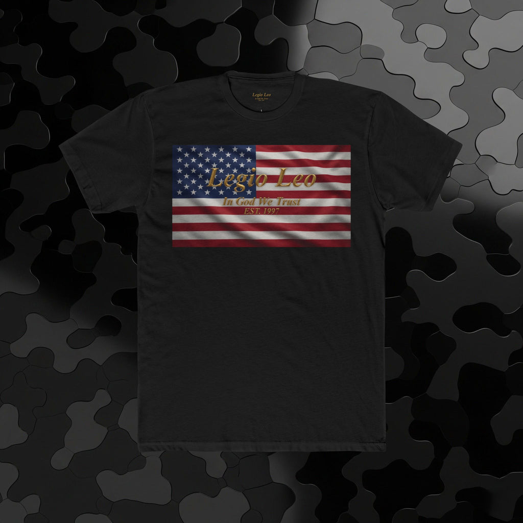 American Flag "Liberty" Tee — Vintage Patriotic Cotton T-Shirt