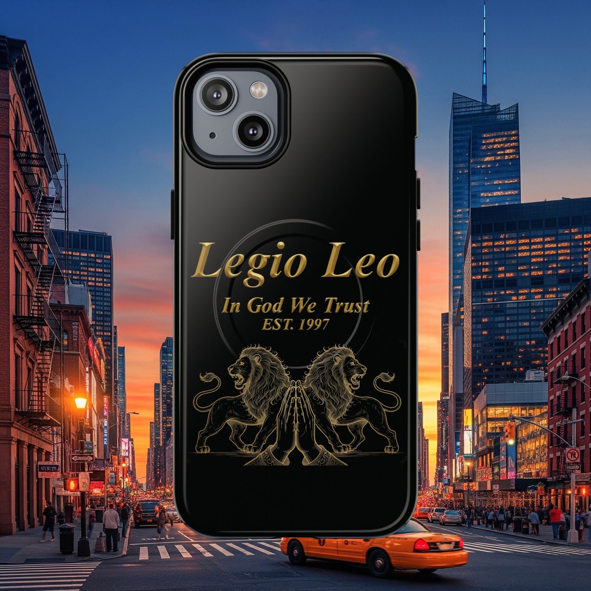 Tough Magnetic Phone Cases - Embrace Strength and Style, Legio Leo Design, Durable Protection