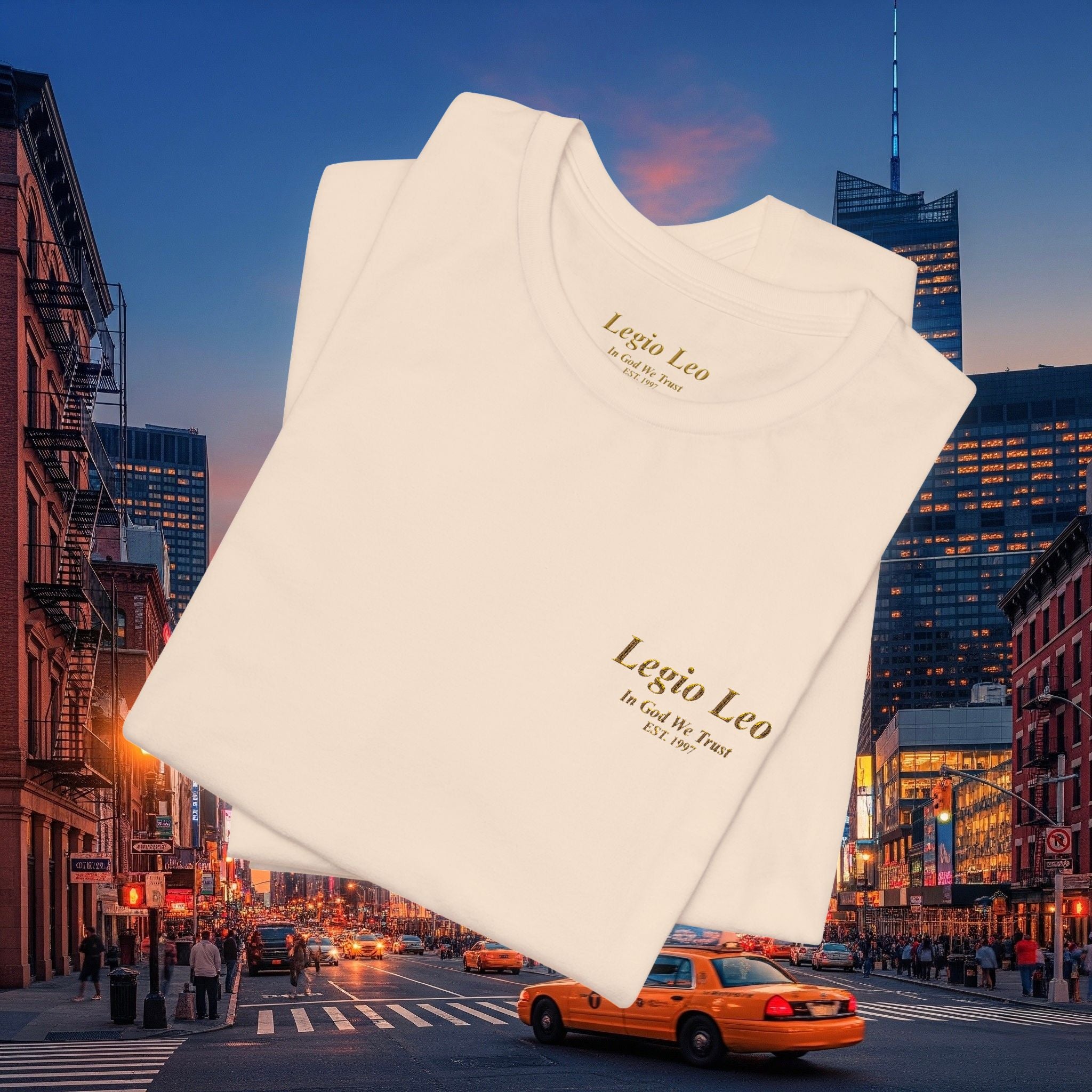 Legio Leo Tee — Embroidered (In God We Trust) Short Sleeve T-Shirt