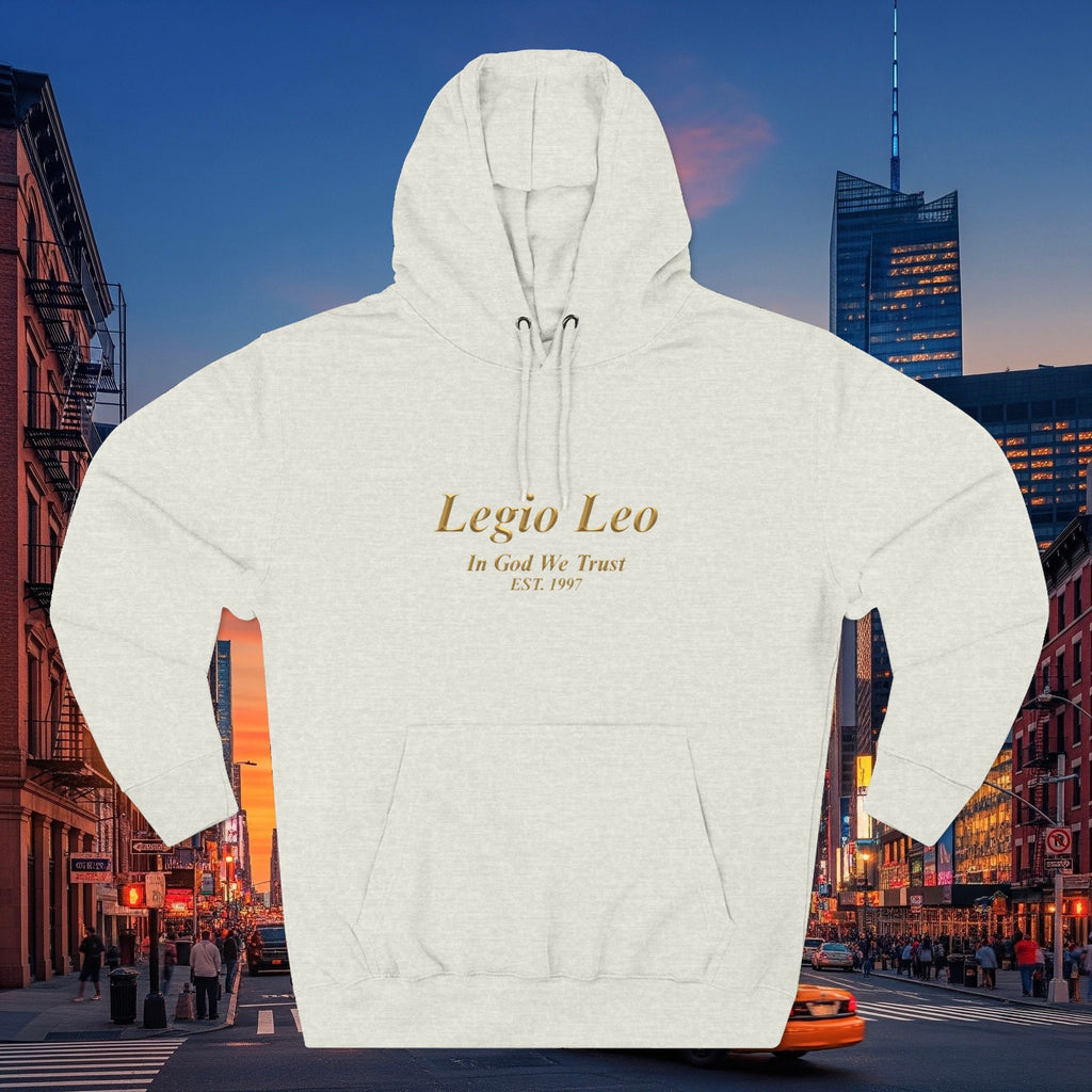 Legio Leo Fleece Hoodie – Minimal Gold Script Pullover
