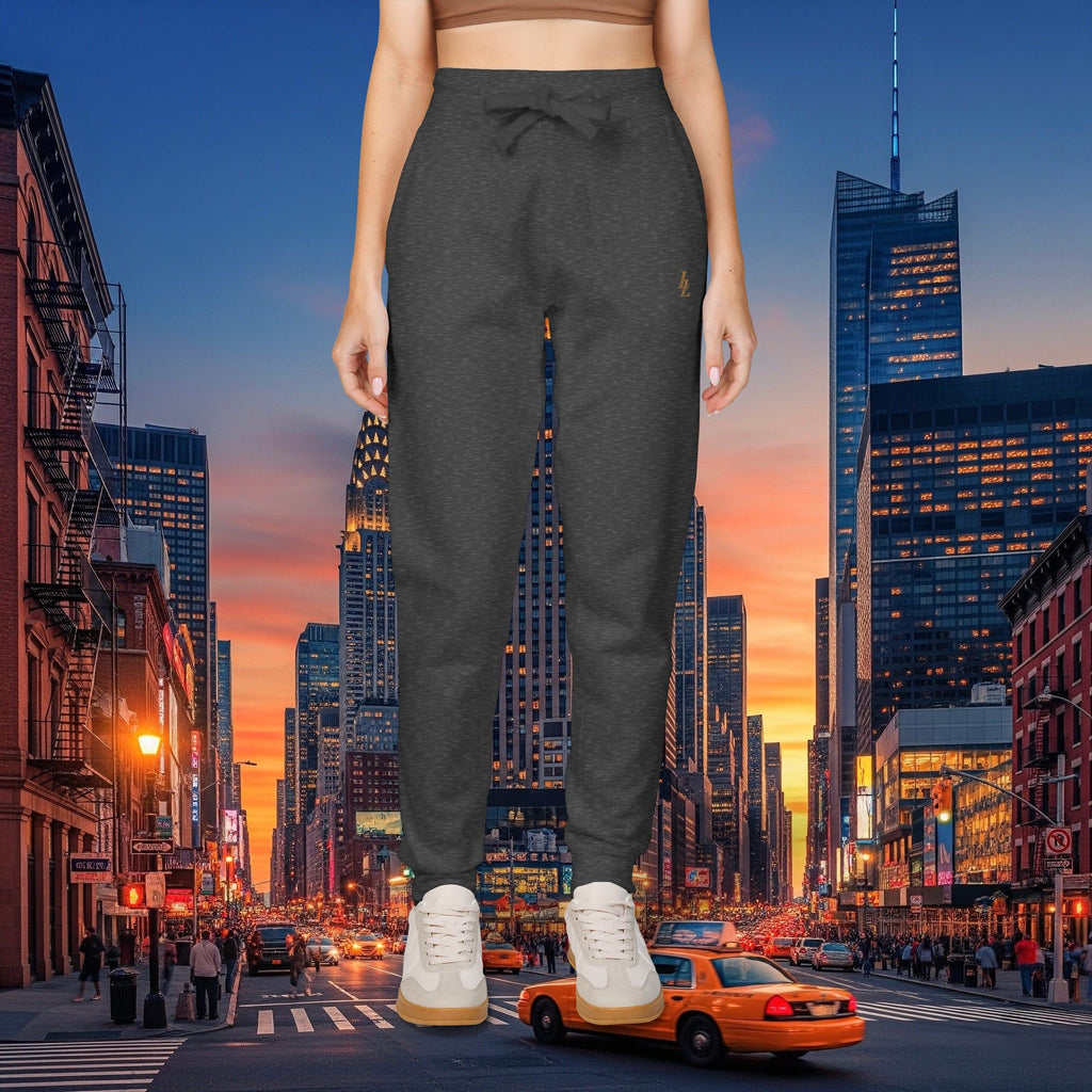 Legio Leo Sweatpants — OverLapping L’s Embroidery Design Cozy Fleece Joggers