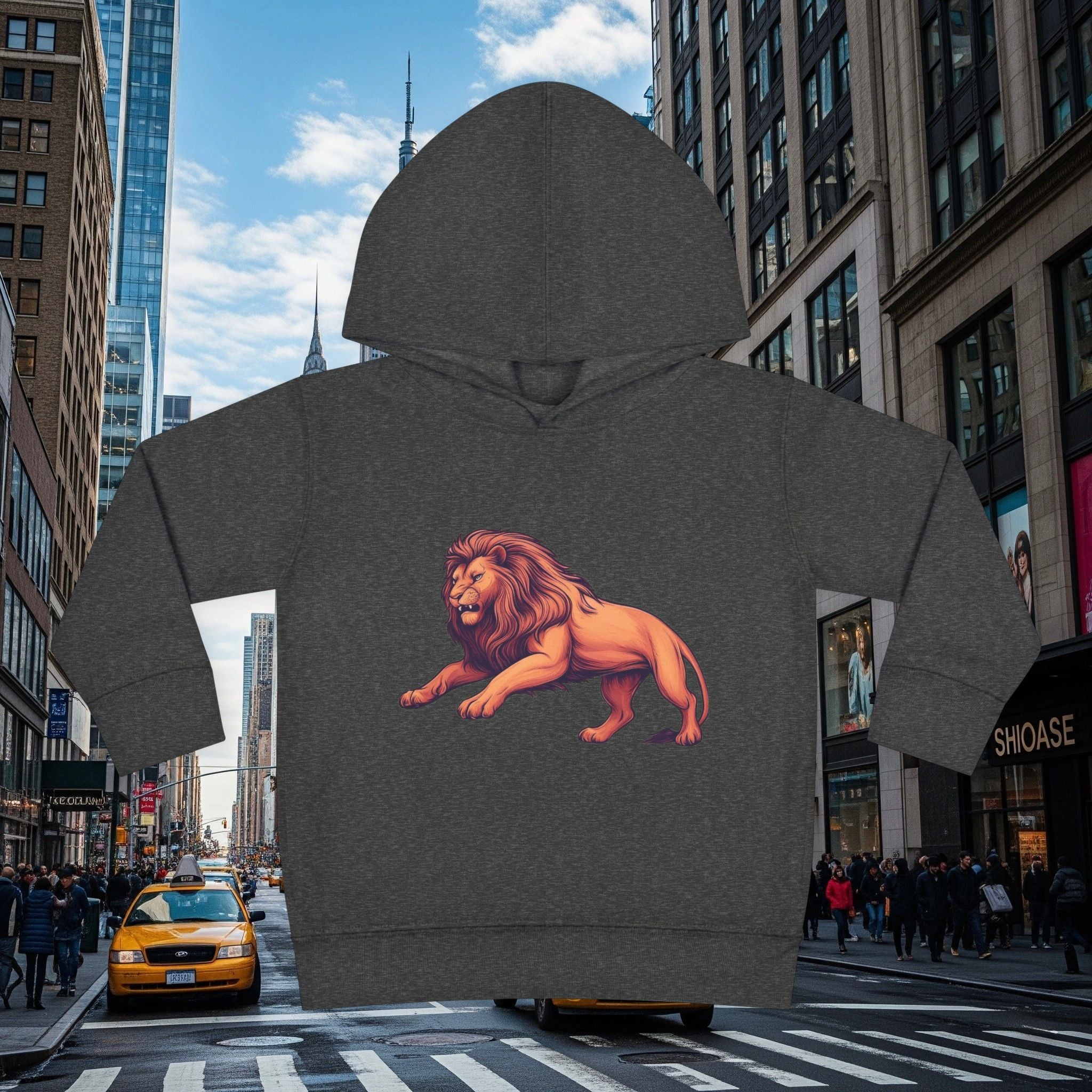 Legio Leo’s Toddler Pullover Fleece Hoodie (Grown Lion)