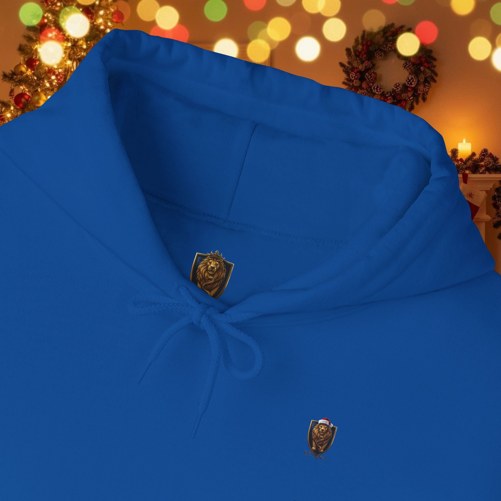 Christmas Holiday DZ Royal Cozy Unisex Hooded Sweatshirt