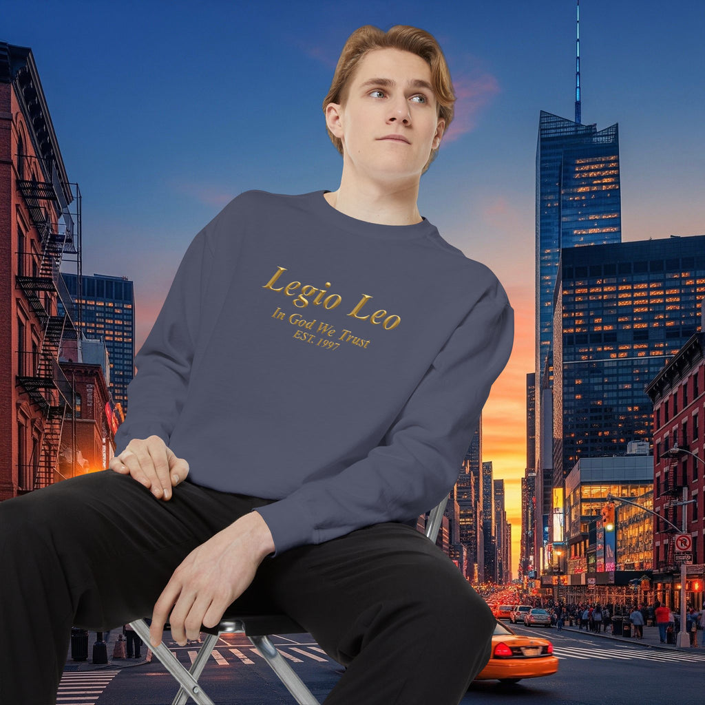 Legio Leo Sweatshirt – Minimal Gold Script Brothers 4 Life  Crewneck