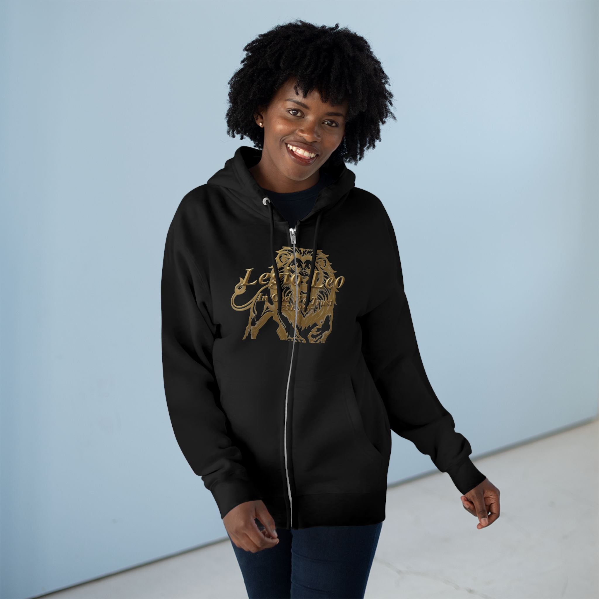 Legio Leo Warrior Zip Hoodie — "Fierce" Definition Streetwear