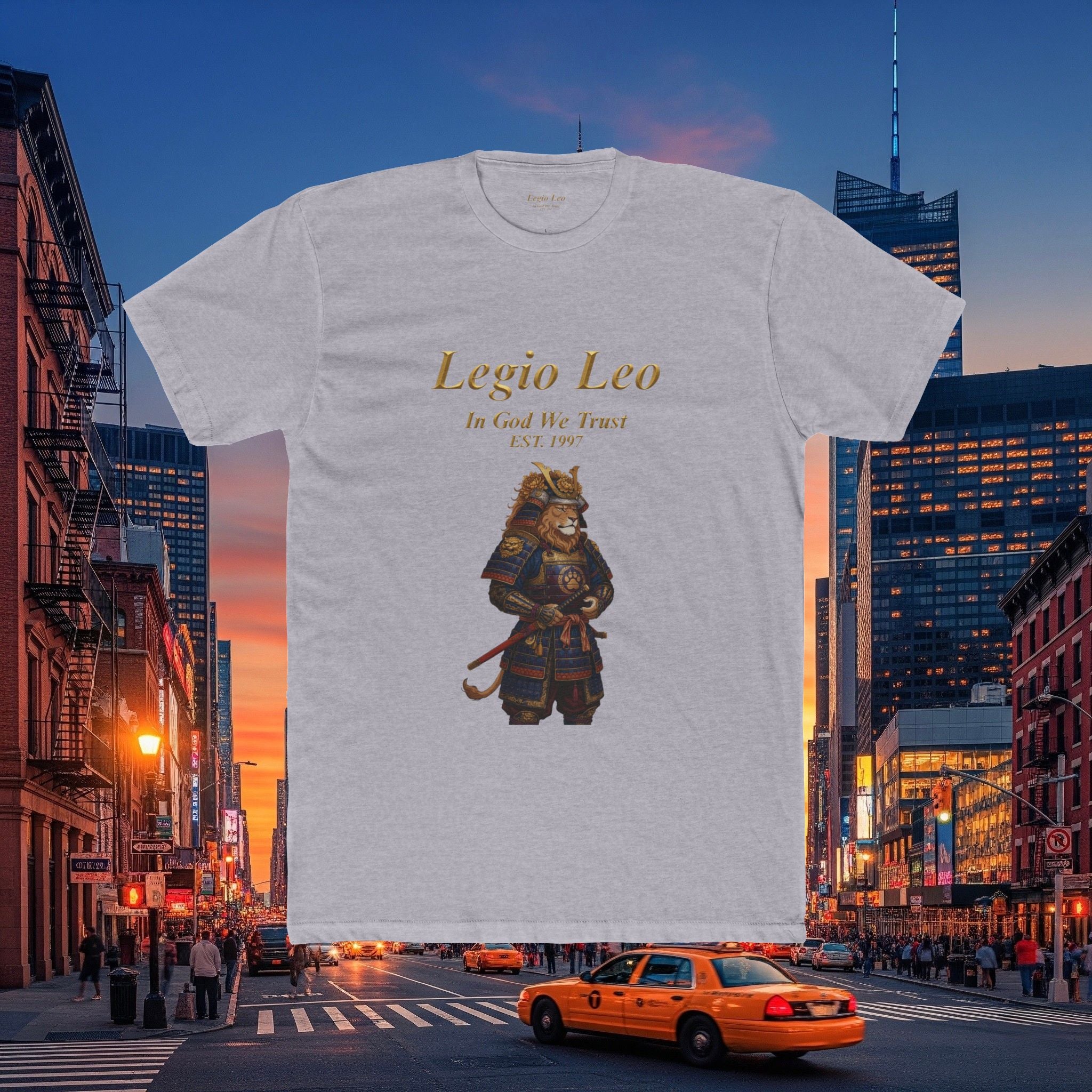 Legio Leo Warrior Cotton Crew Tee | Samurai Warrior Inspired Design