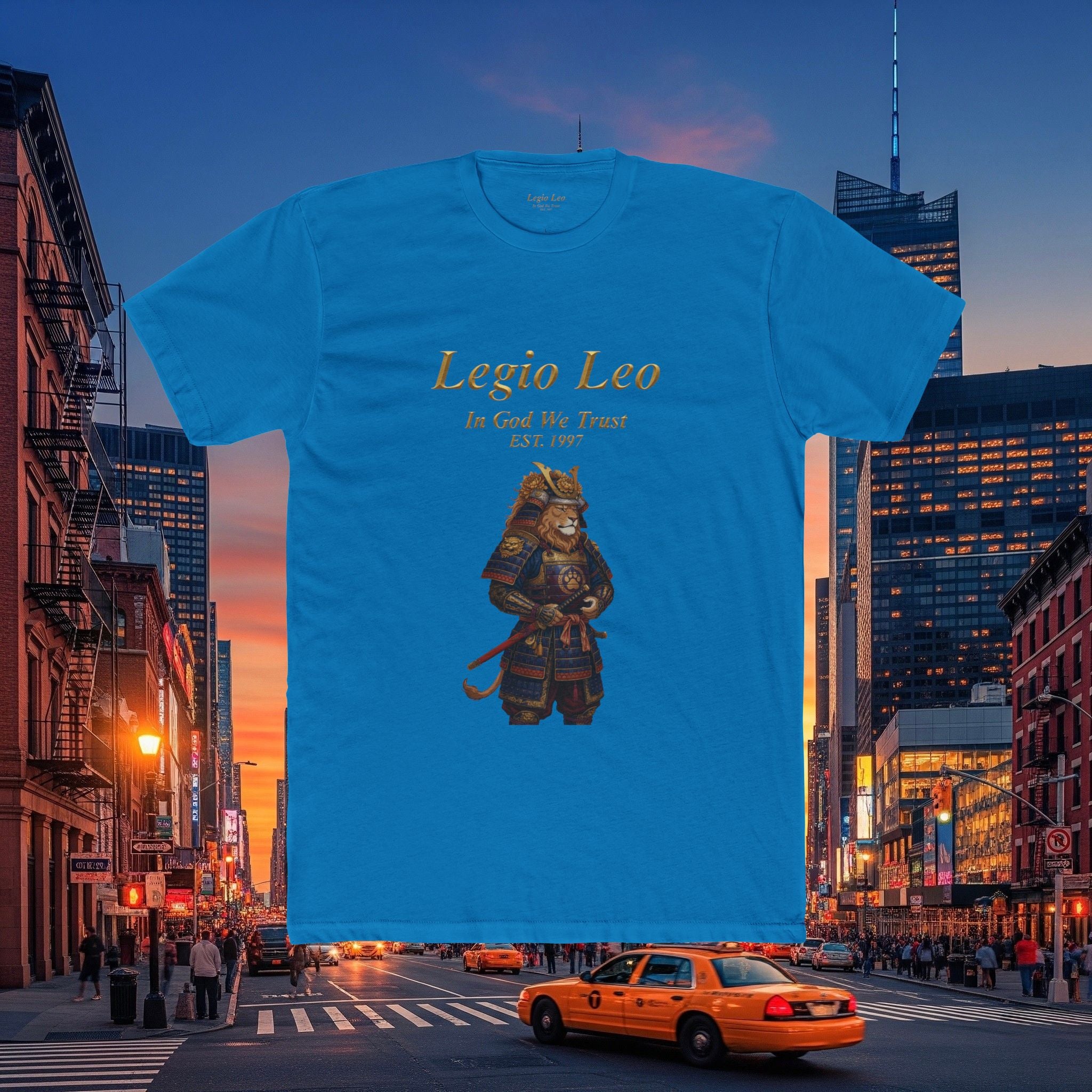 Legio Leo Warrior Cotton Crew Tee | Samurai Warrior Inspired Design