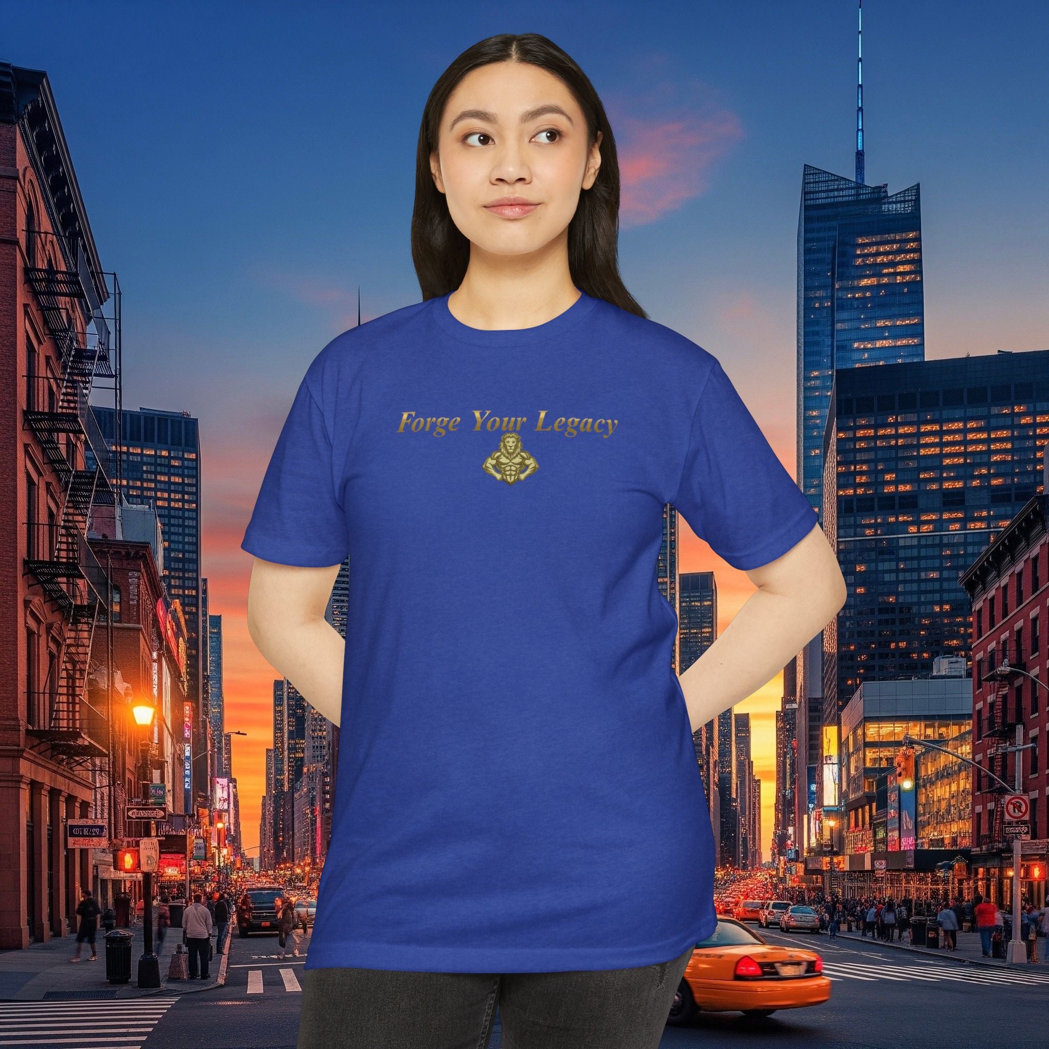Forge Your Legacy T‑Shirt — Inspirational Vintage Emblem Tee