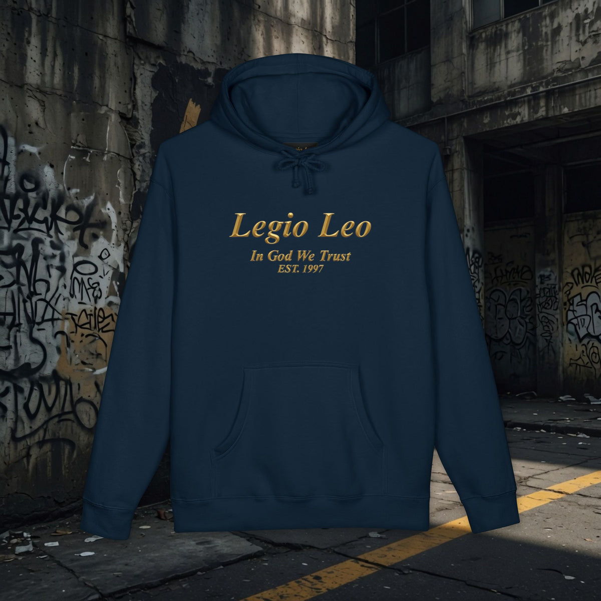 Legio Leo | In God We Trust | Unisex Heavyweight Hooded Sweatshirt