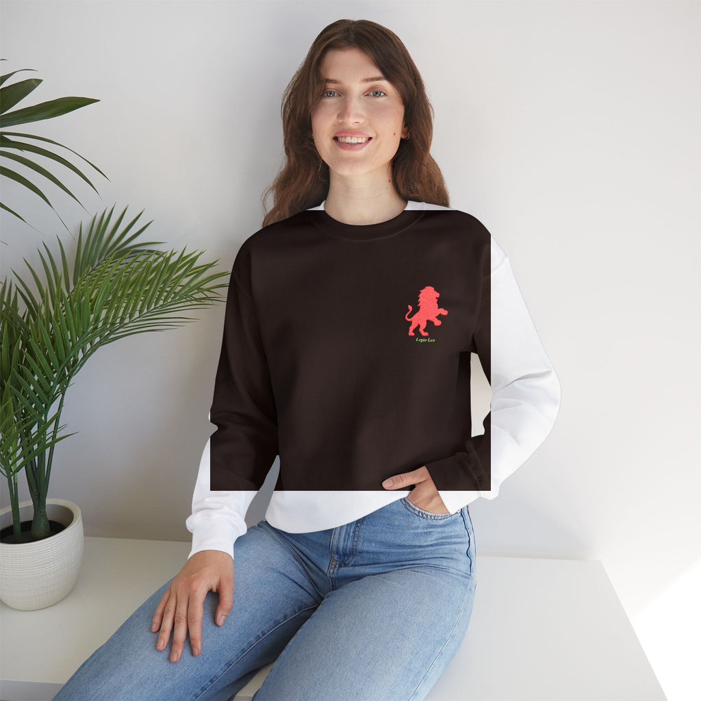 Legio Leo by DZ Royal Crewneck Sweatshirt | Mighty Lion Embroidered