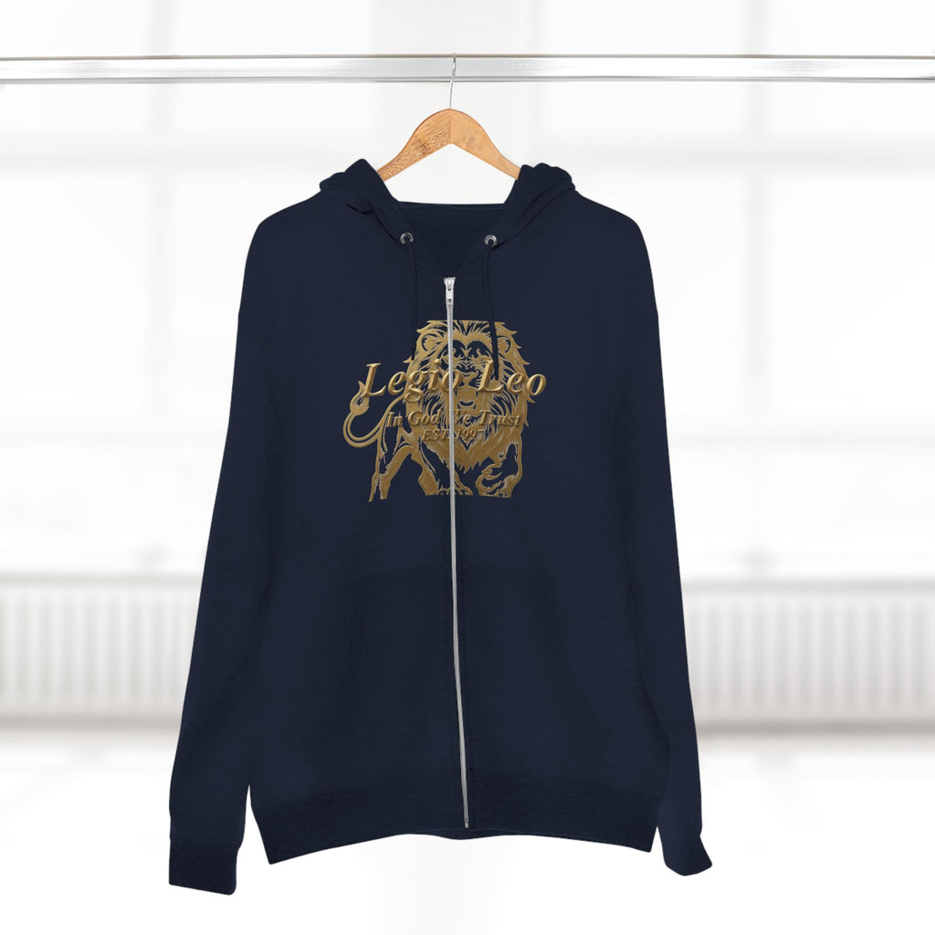 Legio Leo Warrior Zip Hoodie — "Fierce" Definition Streetwear
