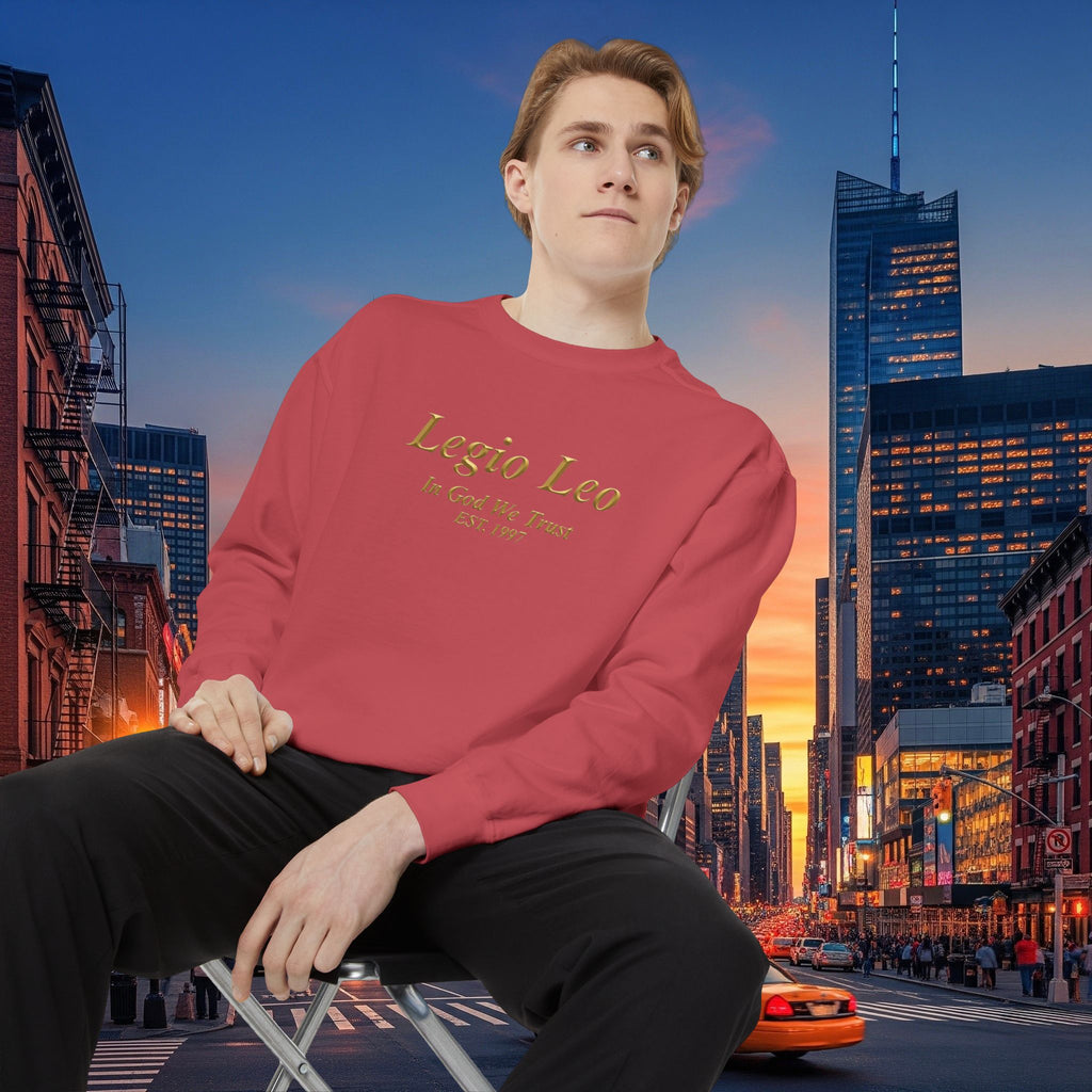 Legio Leo Sweatshirt – Minimal Gold Script Brothers 4 Life  Crewneck