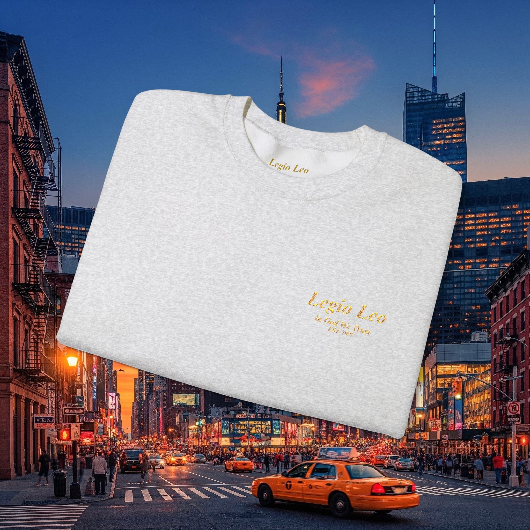 Legio Leo Crewneck Sweatshirt | In God We Trust Embroidery
