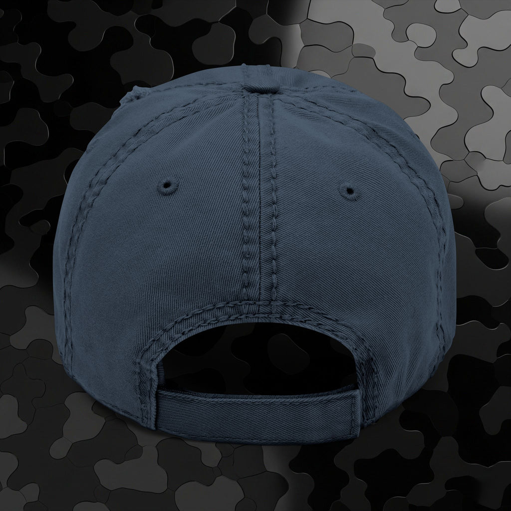 Embroidered Lion Dad Hat — Vintage Washed Baseball Cap