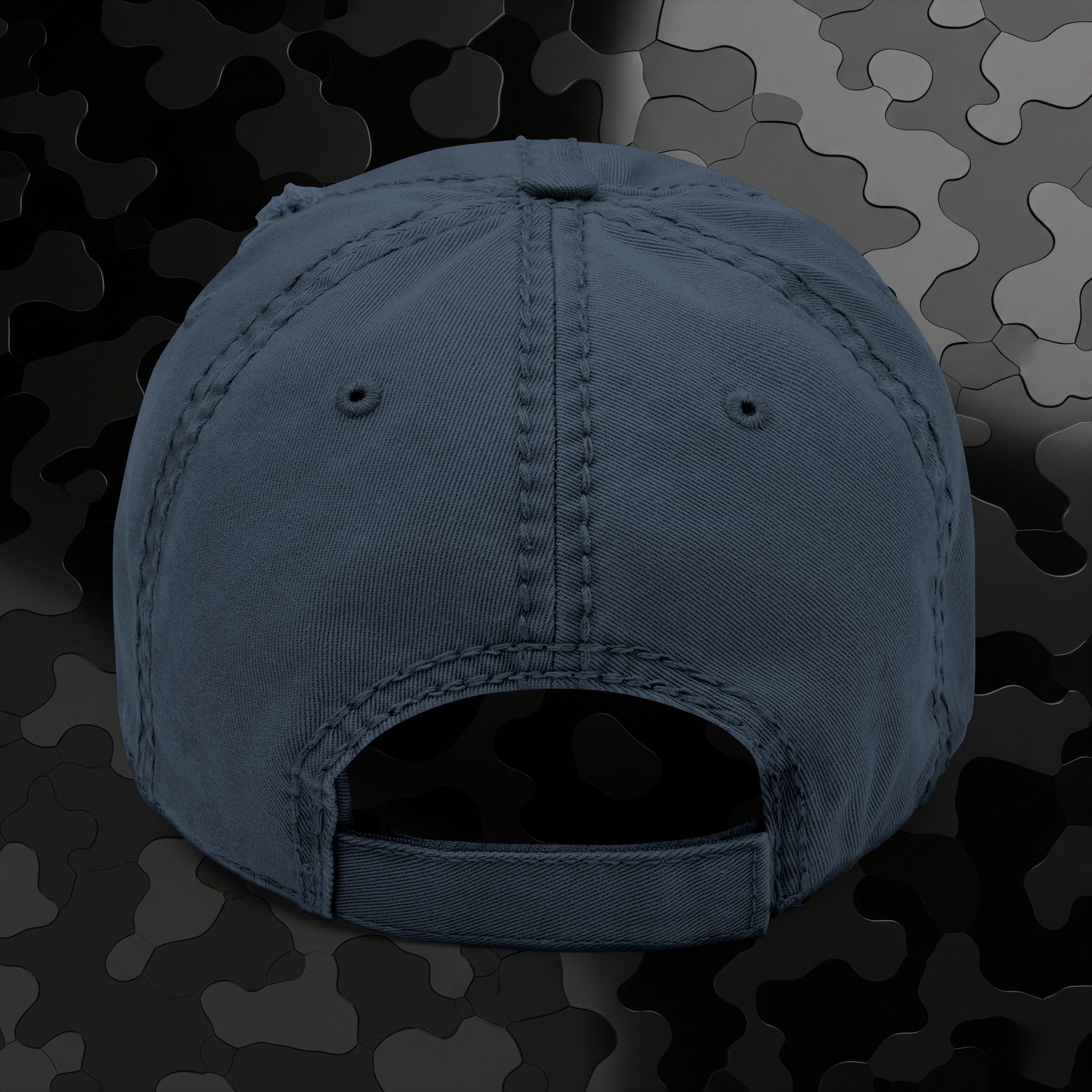 Embroidered Lion Dad Hat — Vintage Washed Baseball Cap