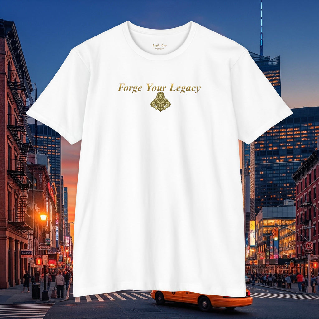 Forge Your Legacy T‑Shirt — Inspirational Vintage Emblem Tee
