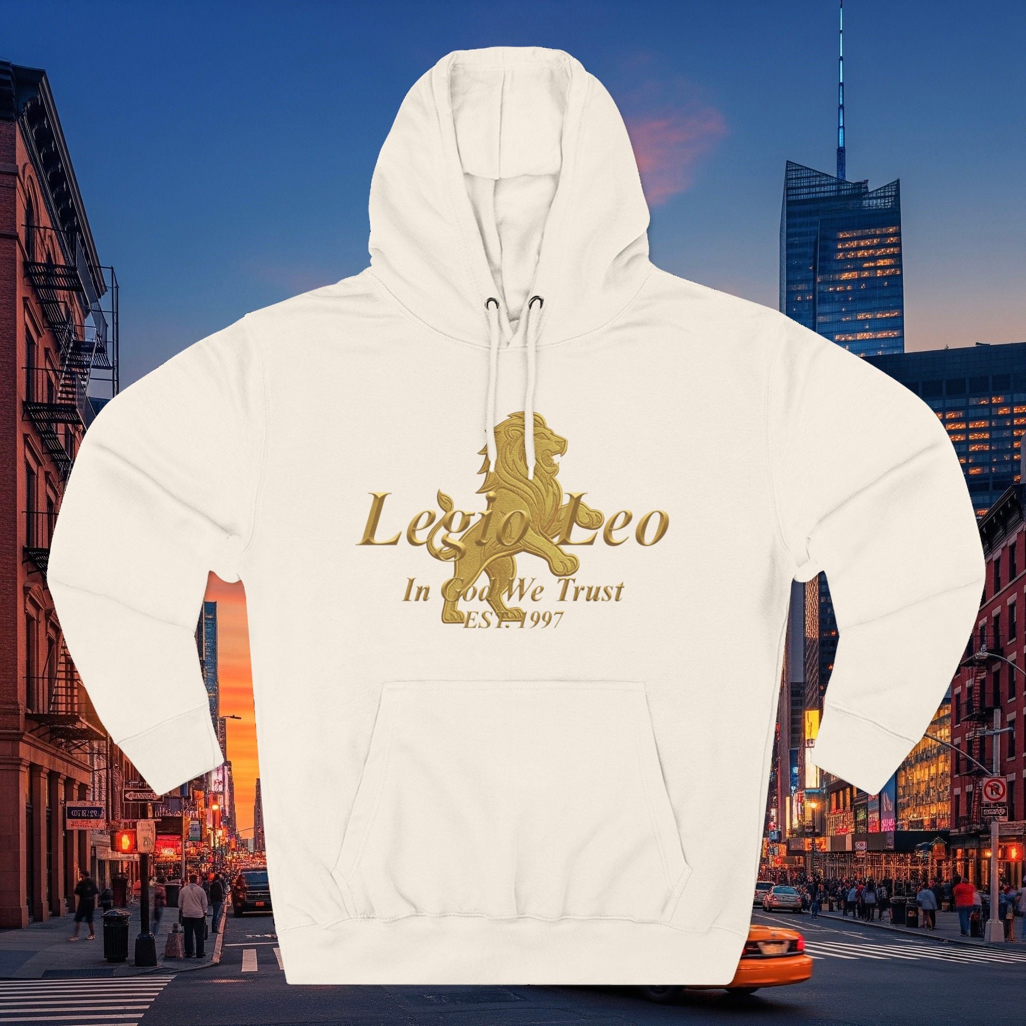 Legio Leo Golden Edition Fleece Hoodie – Minimal Gold Script Pullover
