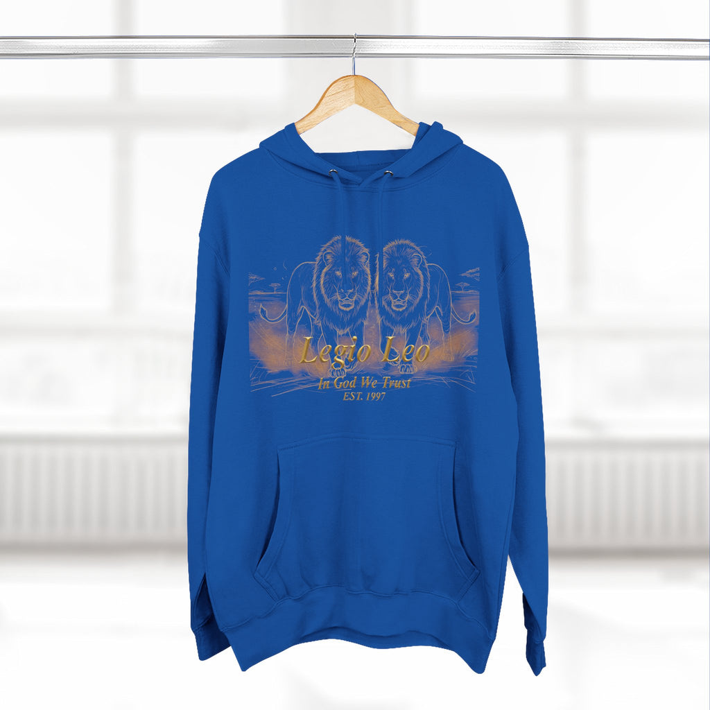 Legio Leo Fleece Hoodie – Minimal Gold Script Brothers 4 Life Pullover