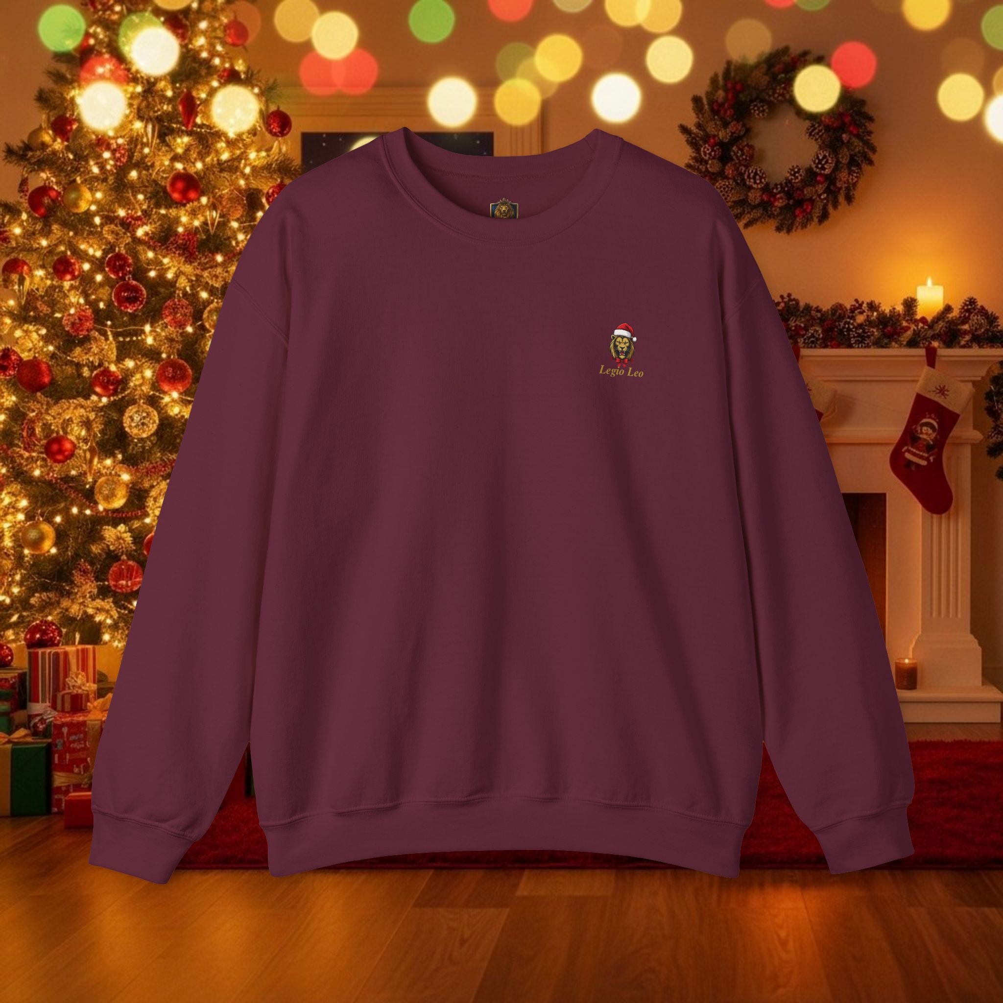 Christmas Holiday Legio Leo by DZ Royal Cozy Unisex Crewneck Sweatshirt for
