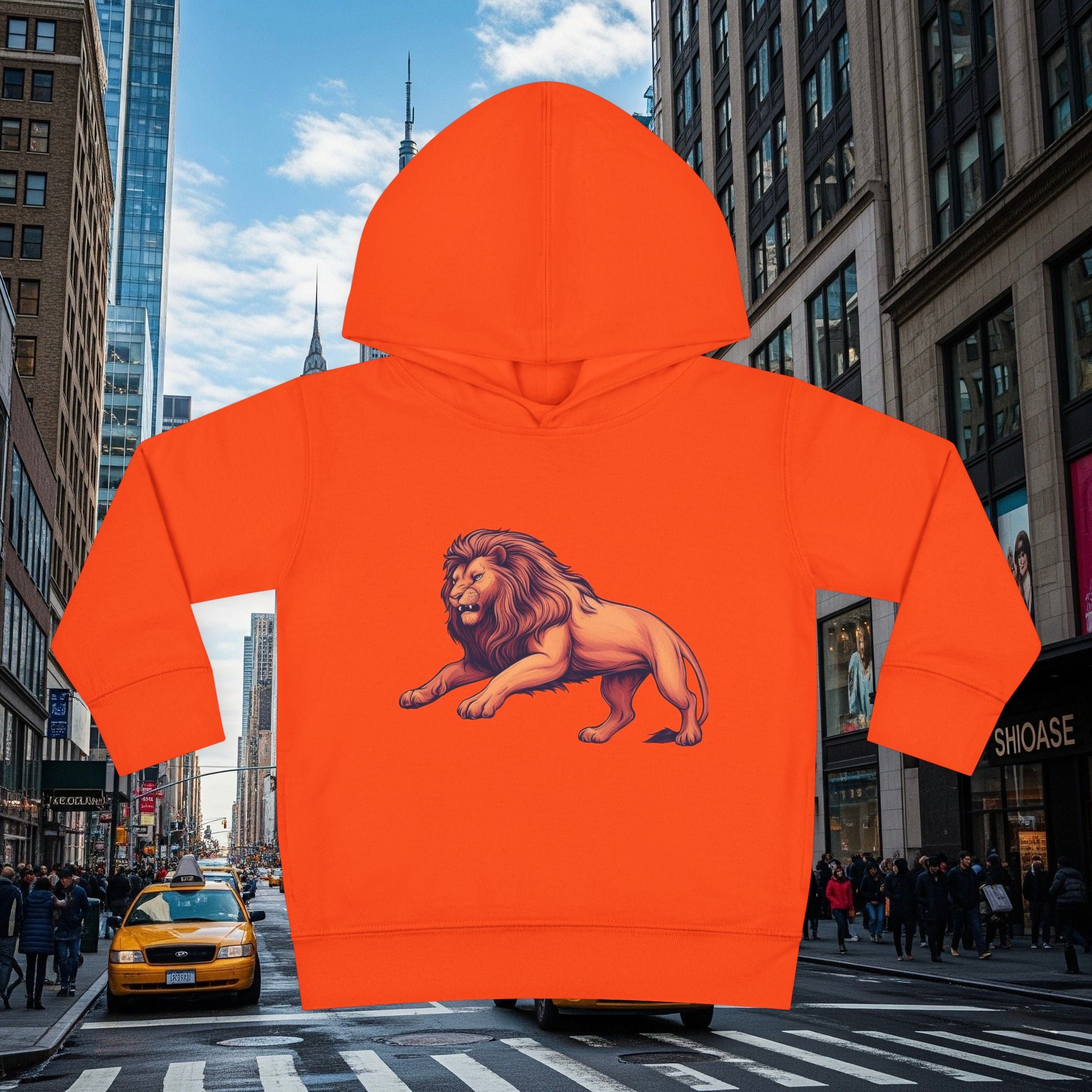 Legio Leo’s Toddler Pullover Fleece Hoodie (Grown Lion)