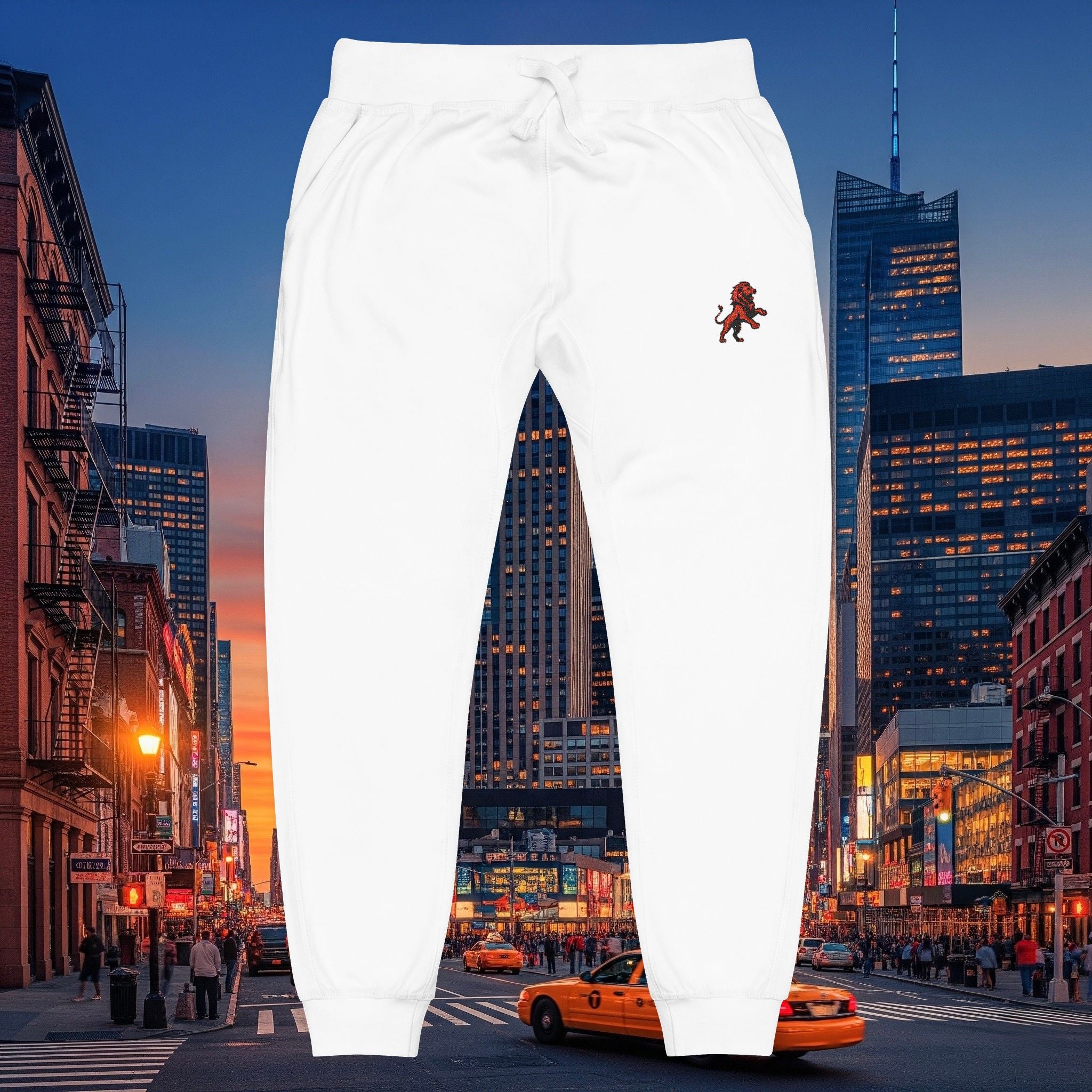 Embroidered Legio Leo Sweatpants — Classic Design Cozy Fleece Joggers
