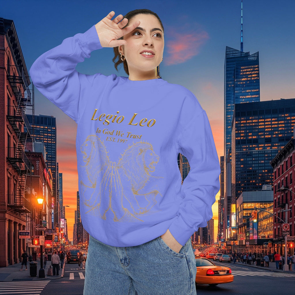 Legio Leo Sweatshirt – Minimal Gold Script Battle Ready Lions Crewneck