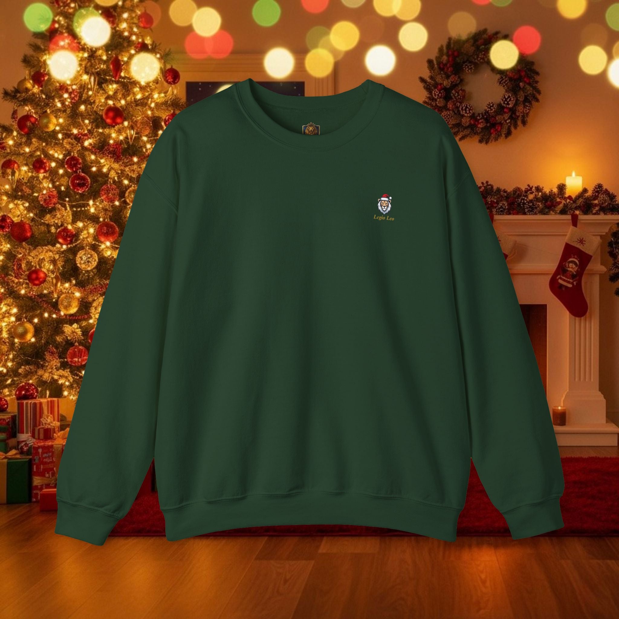 Christmas Holiday Legio Leo by DZ Royal Cozy Unisex Crewneck Sweatshirt for