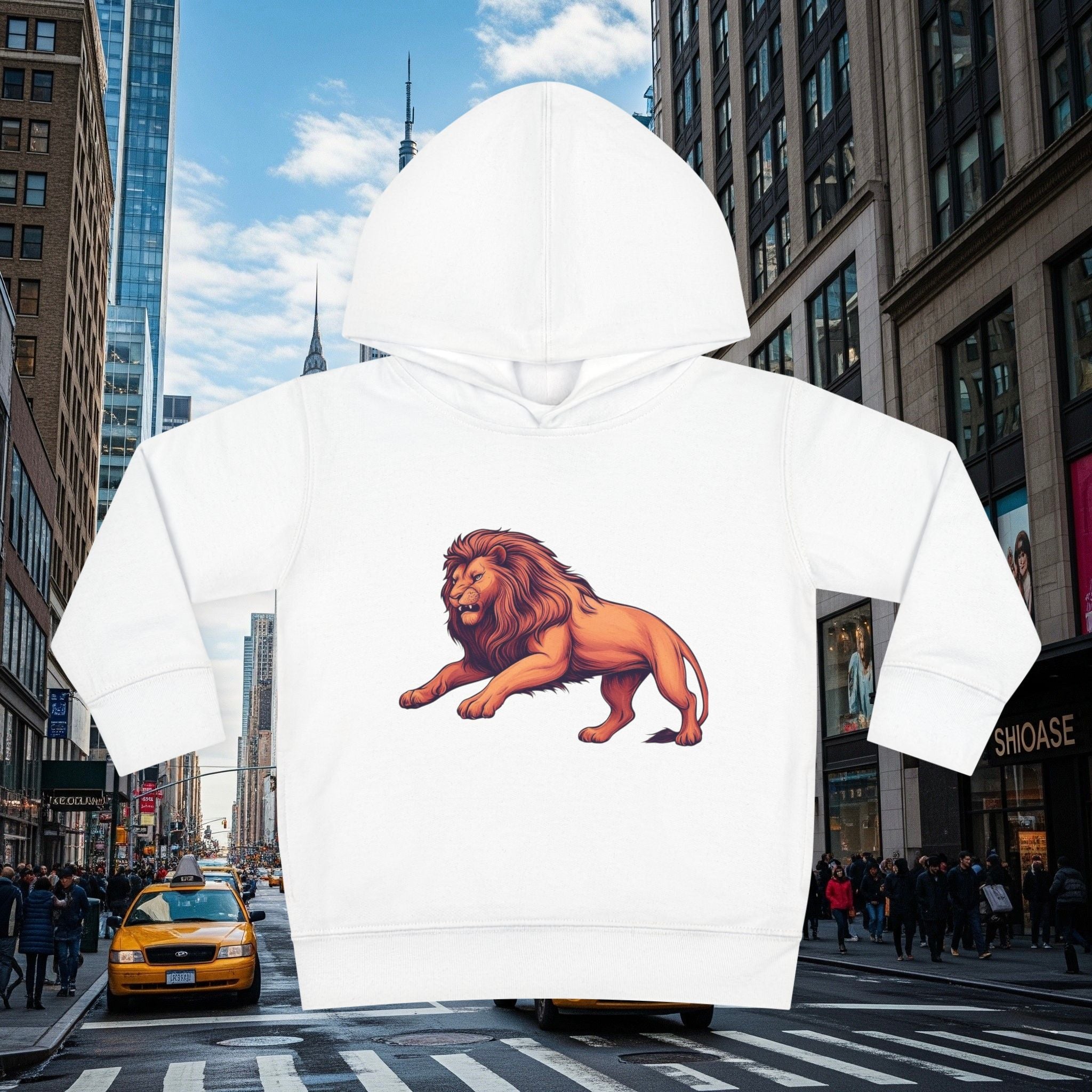Legio Leo’s Toddler Pullover Fleece Hoodie (Grown Lion)