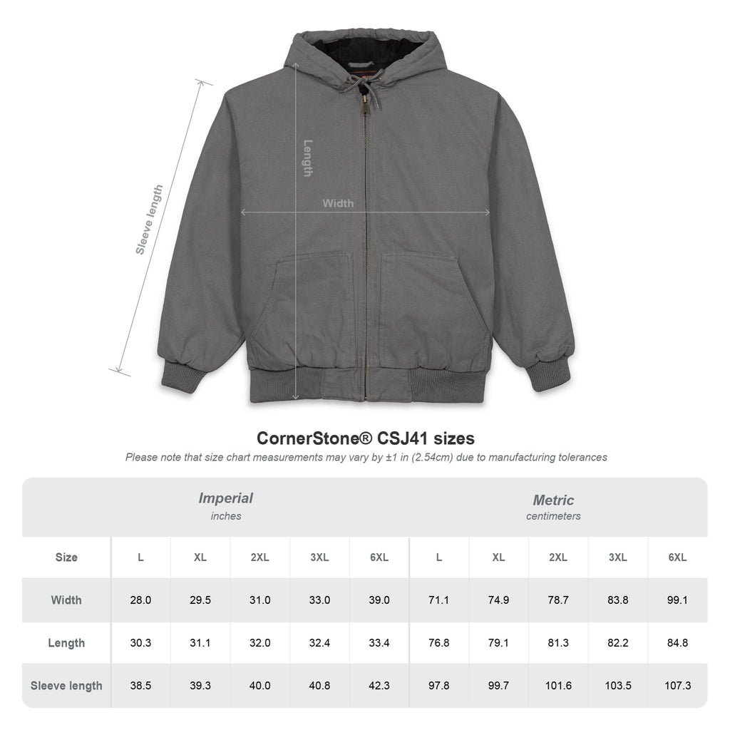 Work Jacket — Embroidered Lion Emblem Hooded Duck Cloth Jacket