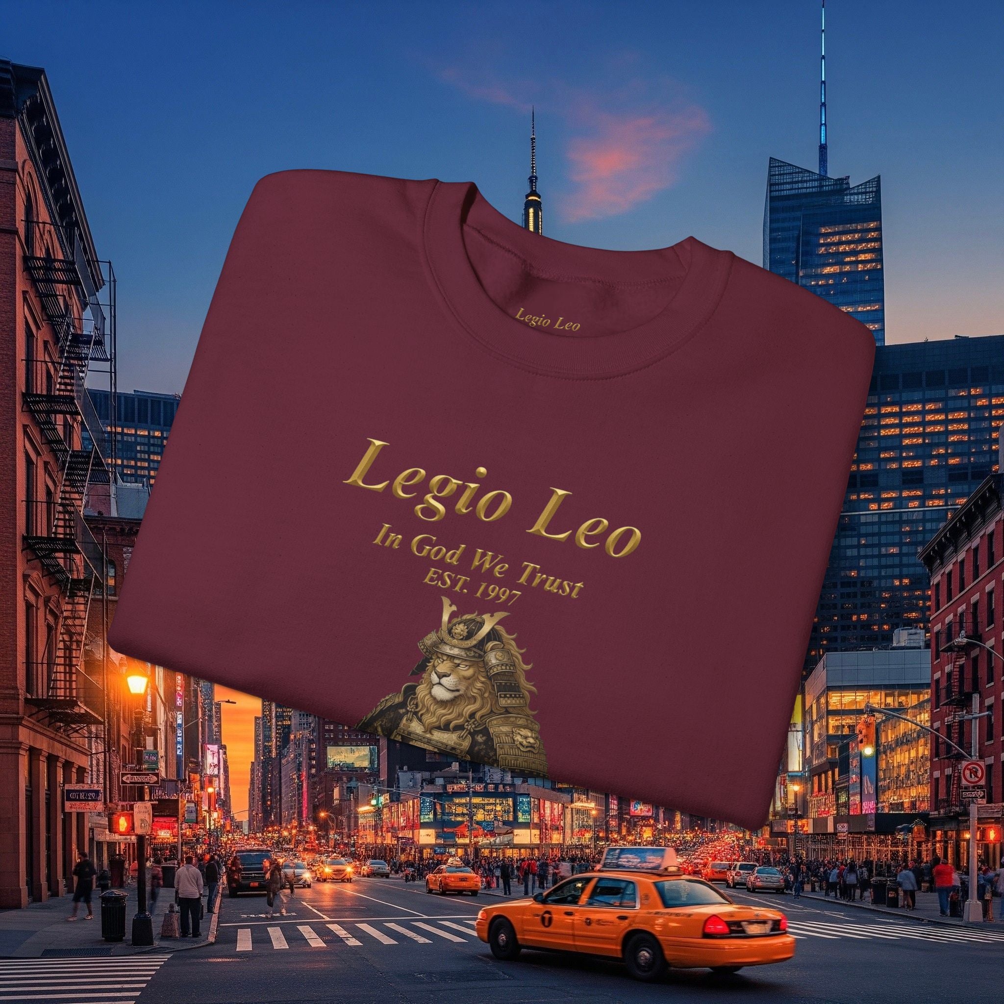 Legio Leo Cozy Crewneck Sweatshirt | Peaceful Samurai Warrior