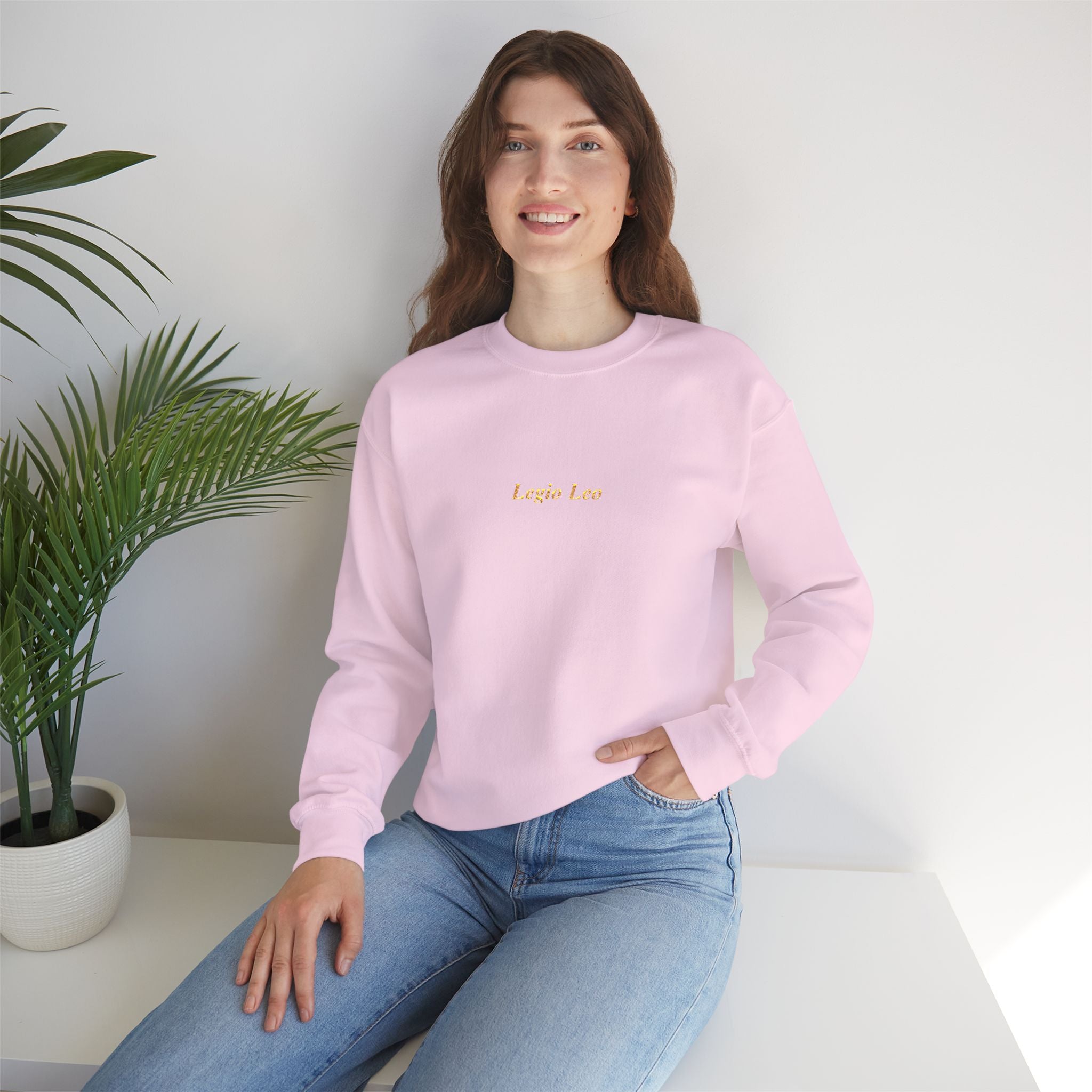Legio Leo Crewneck Sweatshirt | Legio Leo Design Embroidered