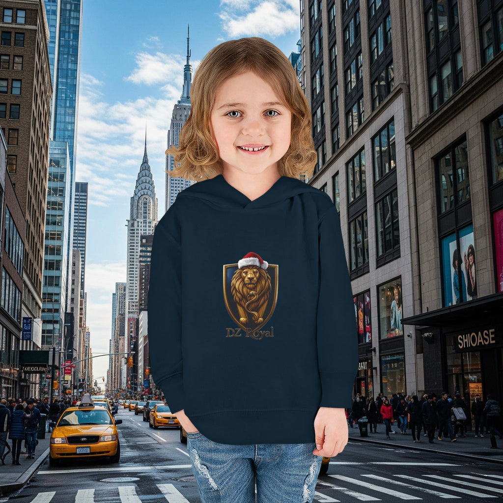 DZ Royal Christmas Toddler Pullover Fleece Hoodie (Grown Lion)