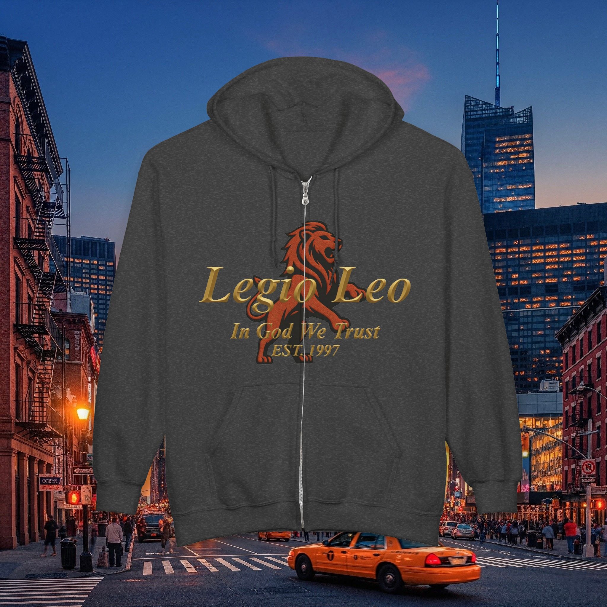 Legio Leo Zip Hoodie | Large Lion Emblem