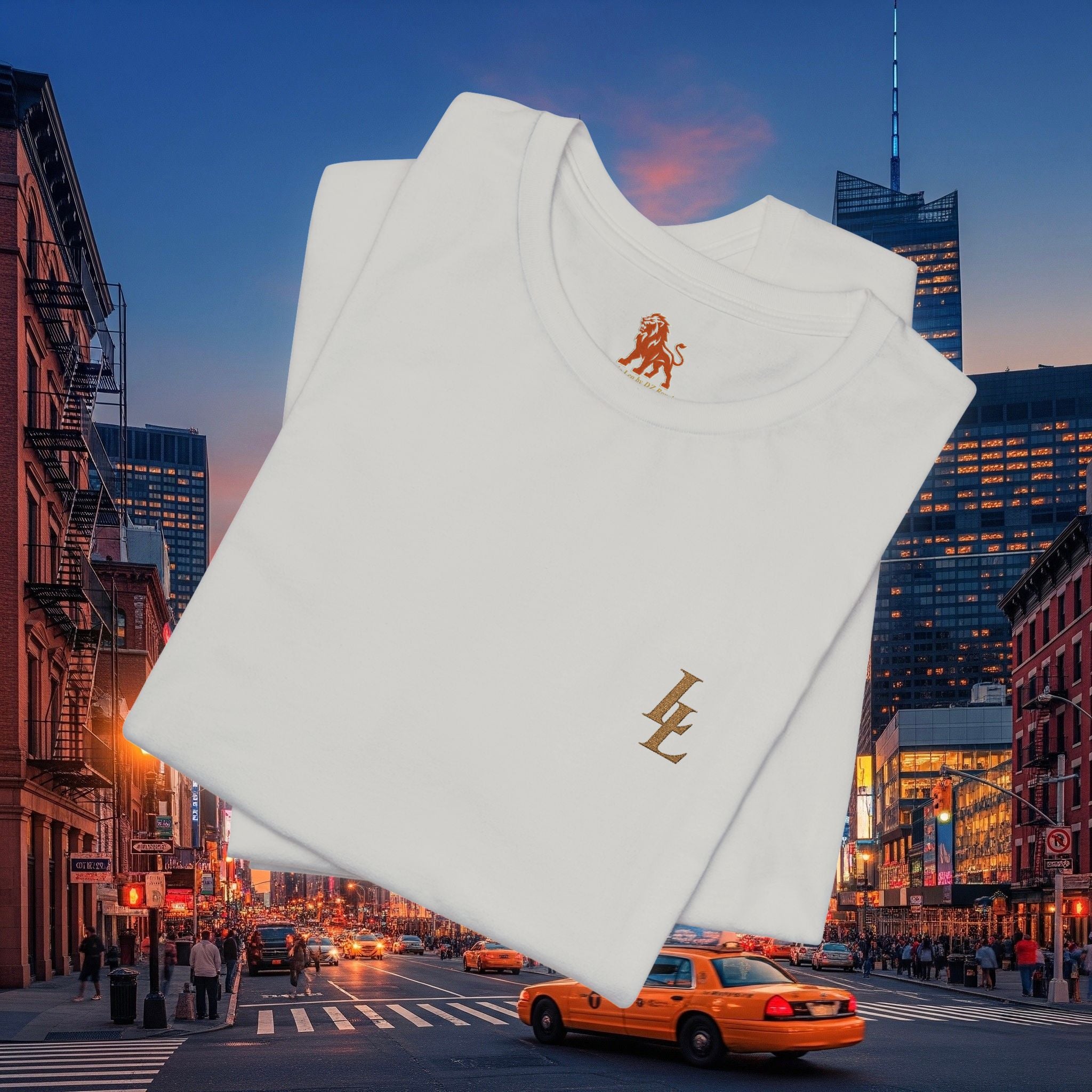 Legio Leo by DZ Royal Tee — Overlapping L’s Embroidered Short Sleeve T-Shirt