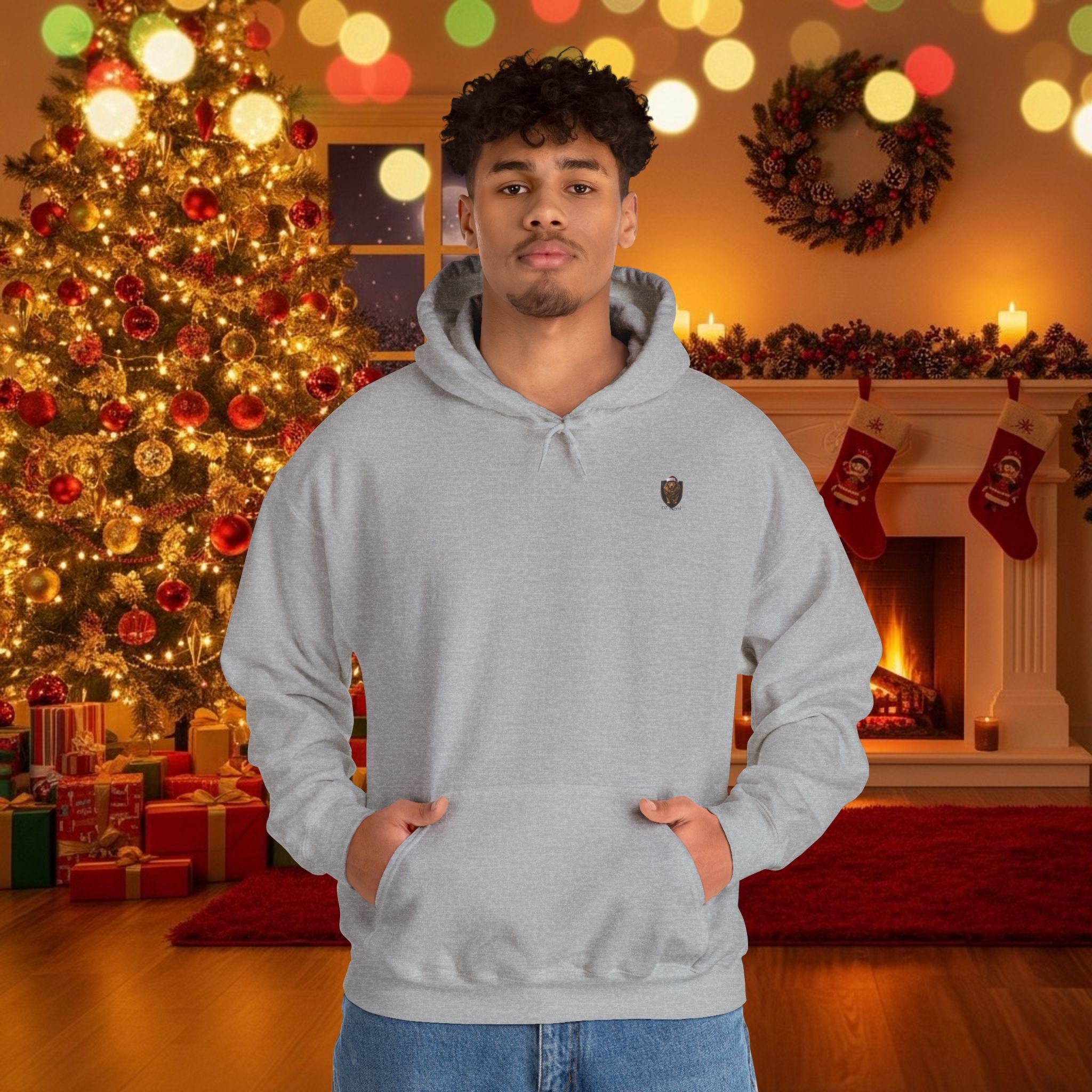 Christmas Holiday DZ Royal Cozy Unisex Hooded Sweatshirt