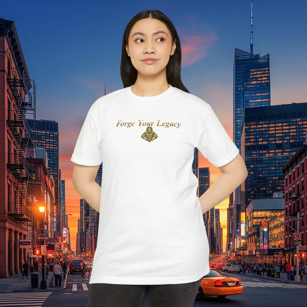 Forge Your Legacy T‑Shirt — Inspirational Vintage Emblem Tee