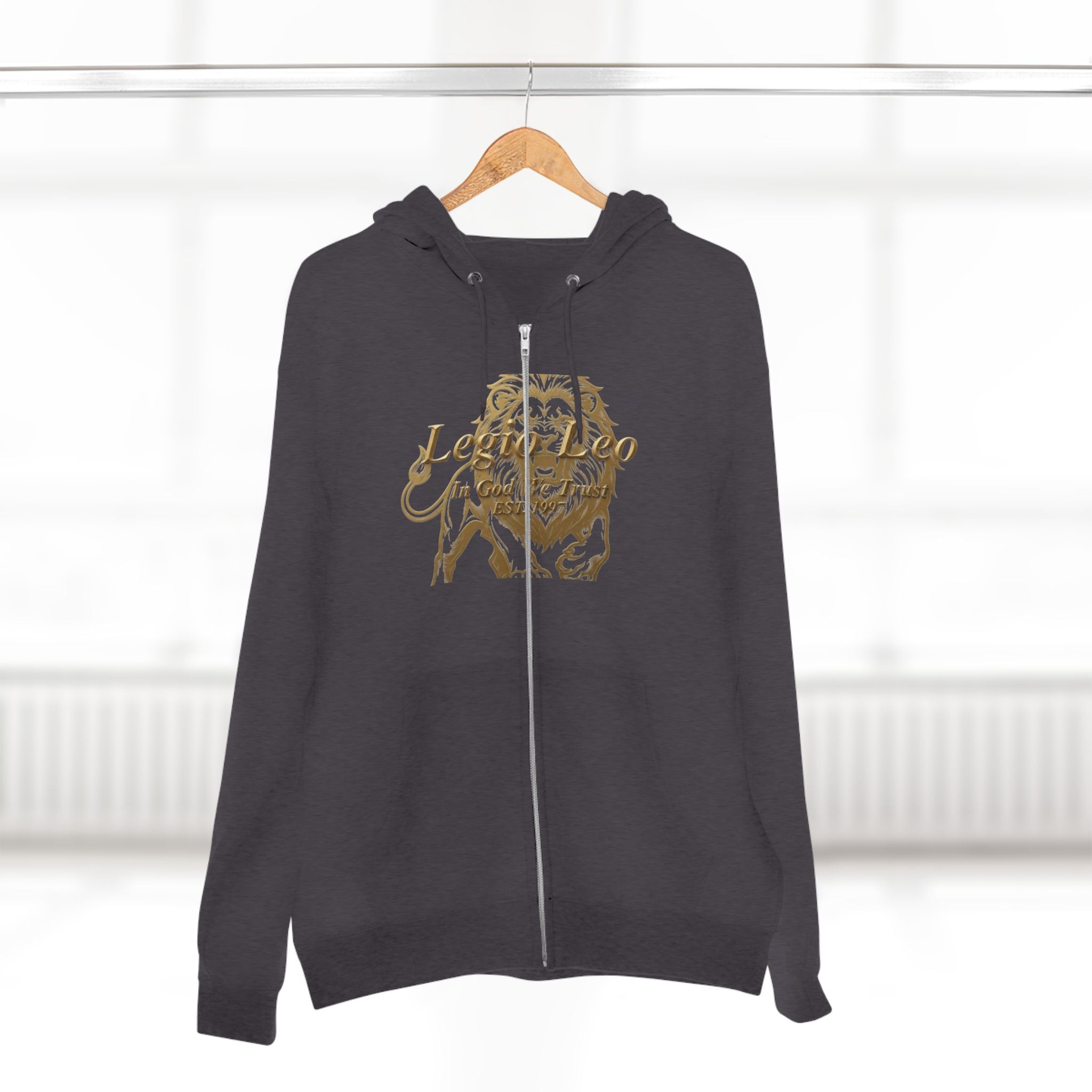 Legio Leo Warrior Zip Hoodie — "Fierce" Definition Streetwear