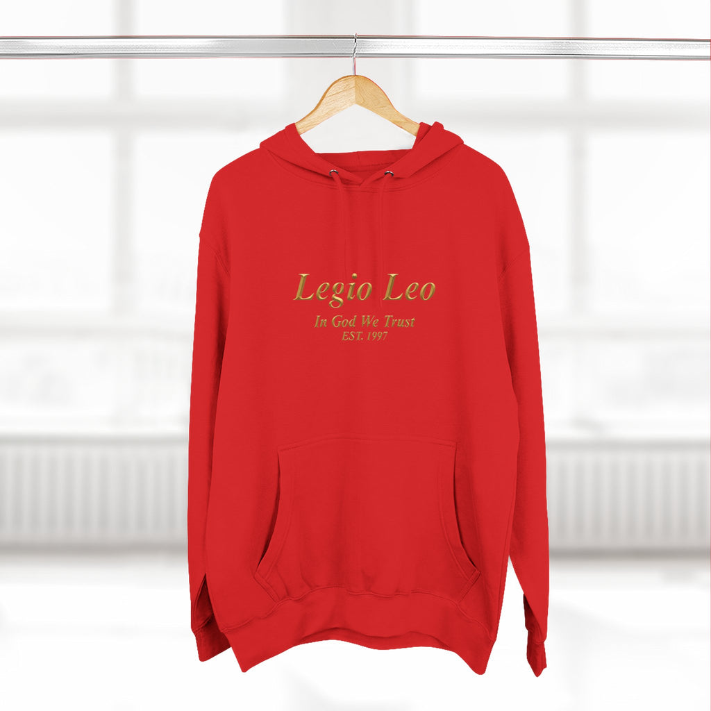 Legio Leo Fleece Hoodie – Minimal Gold Script Pullover