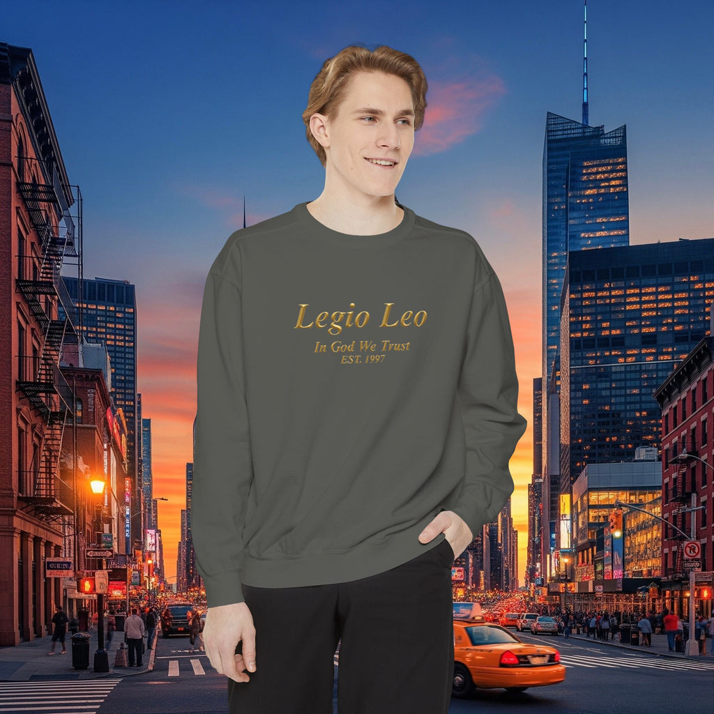 Legio Leo Sweatshirt – Minimal Gold Script Brothers 4 Life  Crewneck