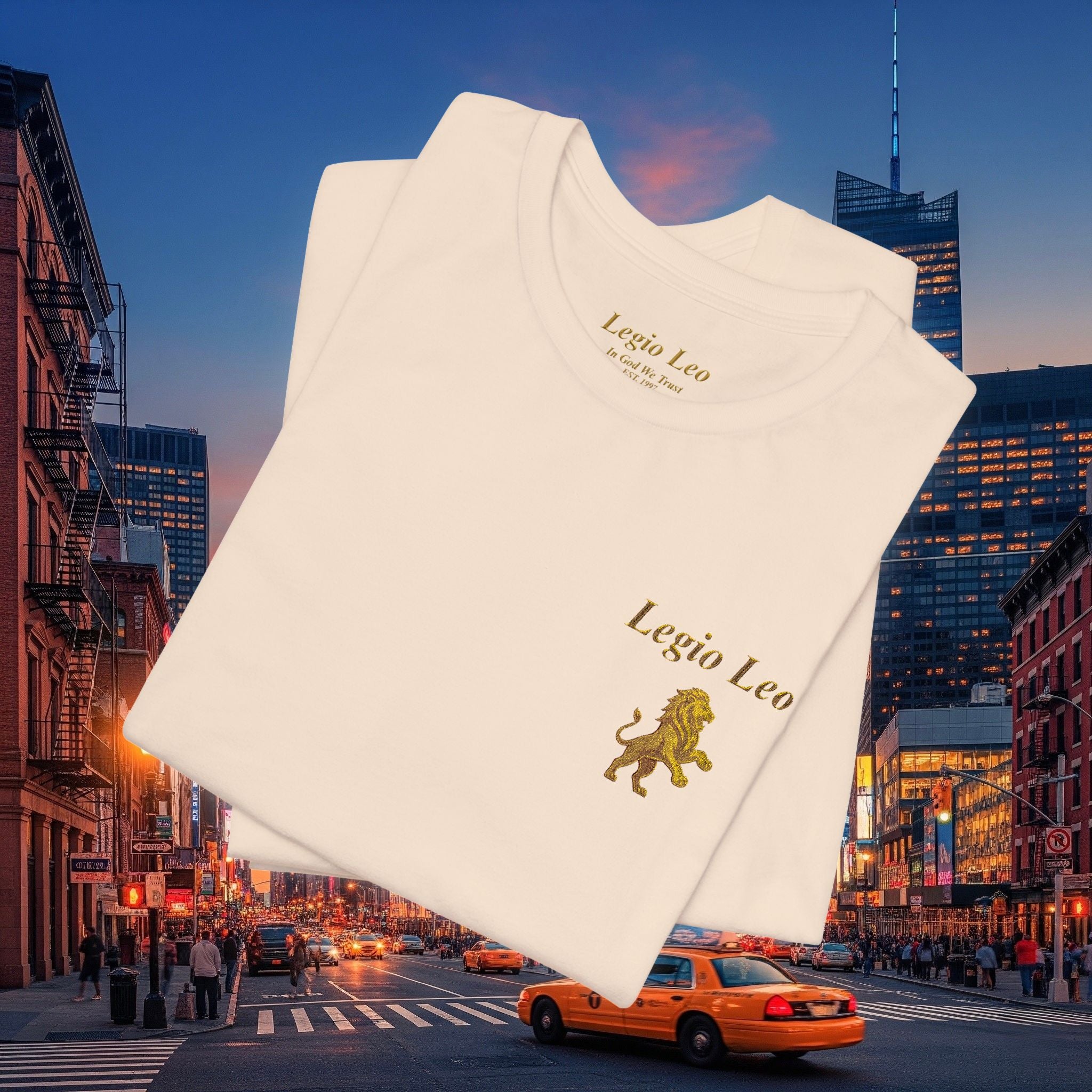 Legio Leo — Legio Leo & Golden Lion Embroidered Short Sleeve T-Shirt